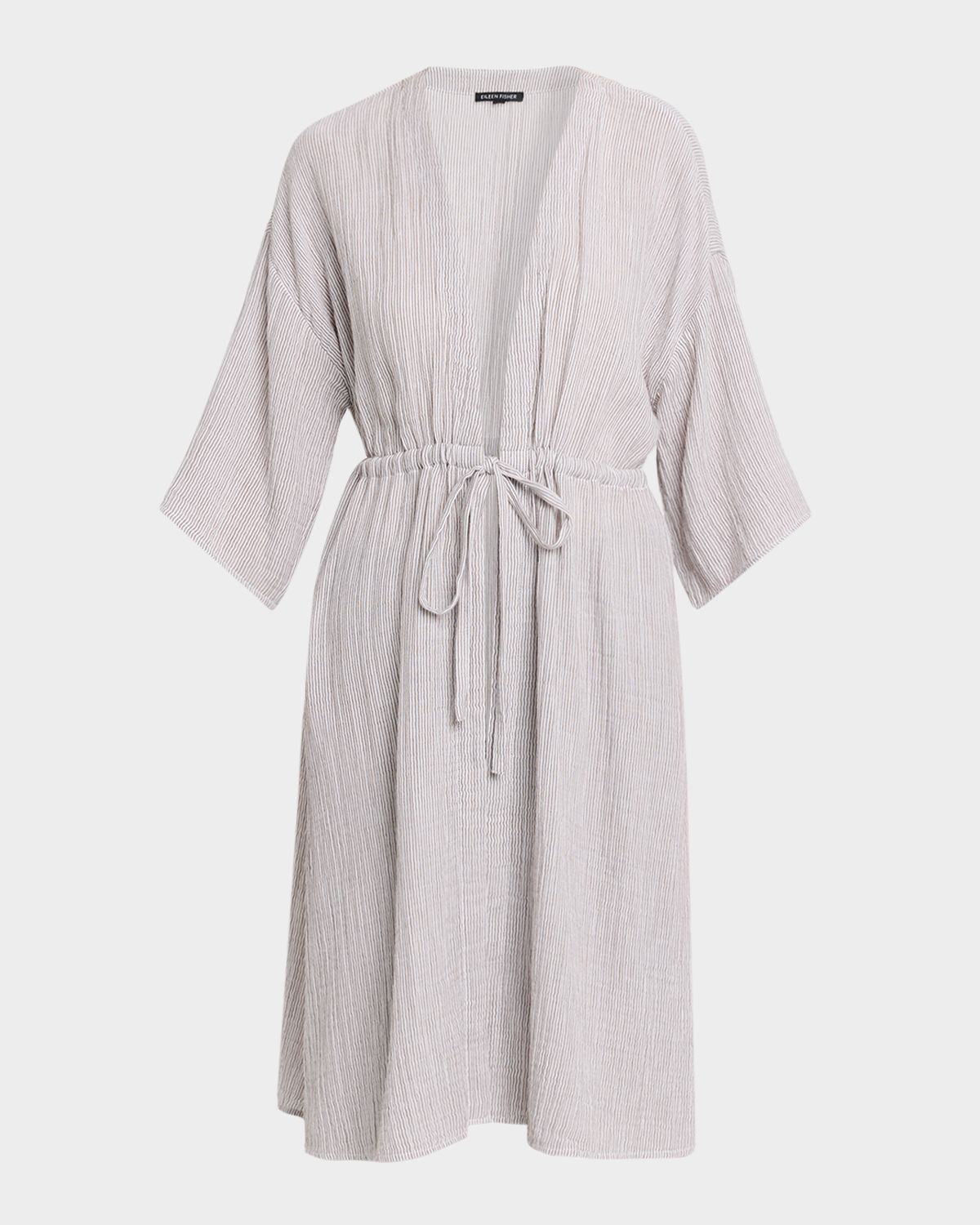 Eileen Fisher Striped Gauzy Organic Cotton Caftan