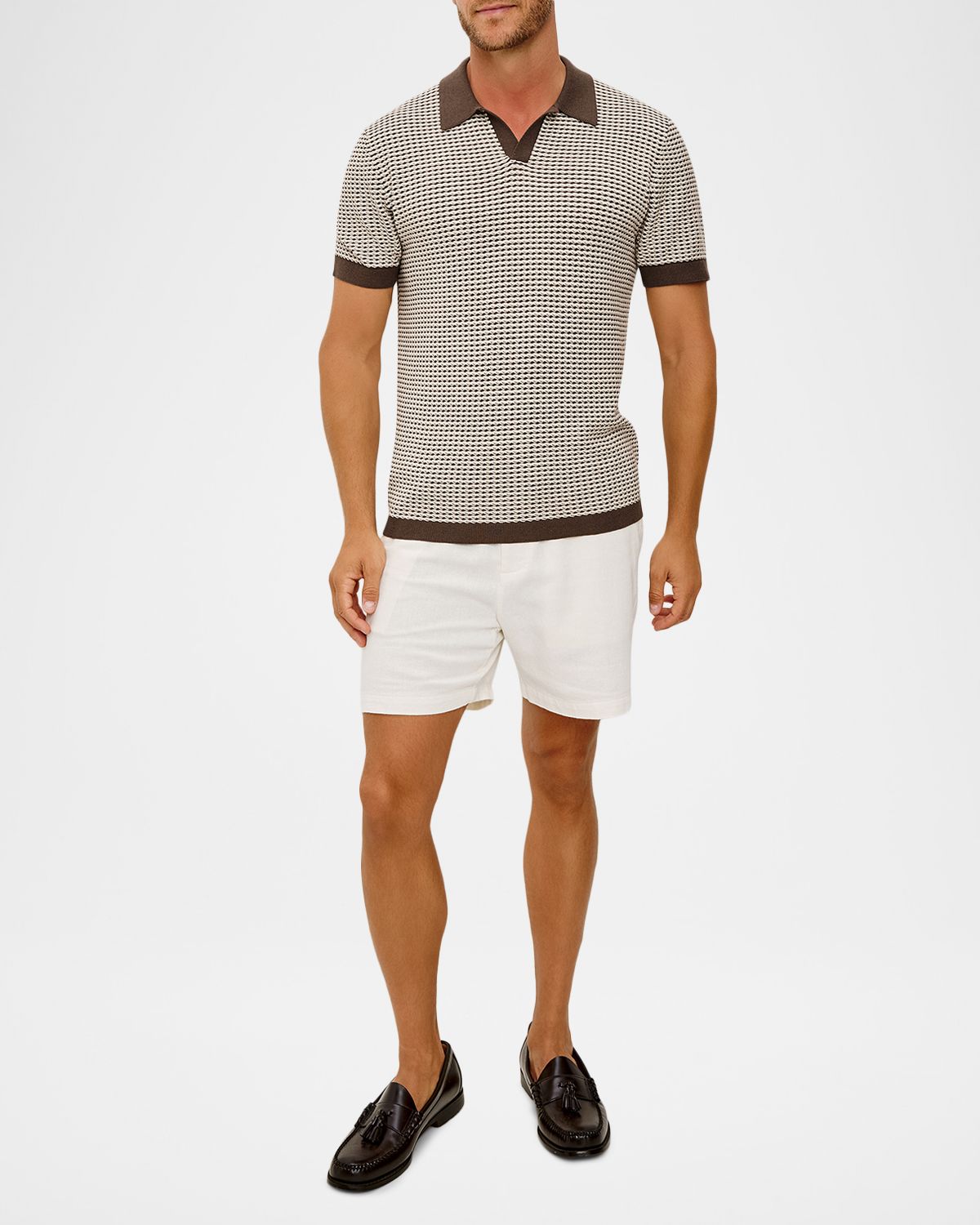 Rails Men 's Hayden Cotton and Silk Polo Sweater