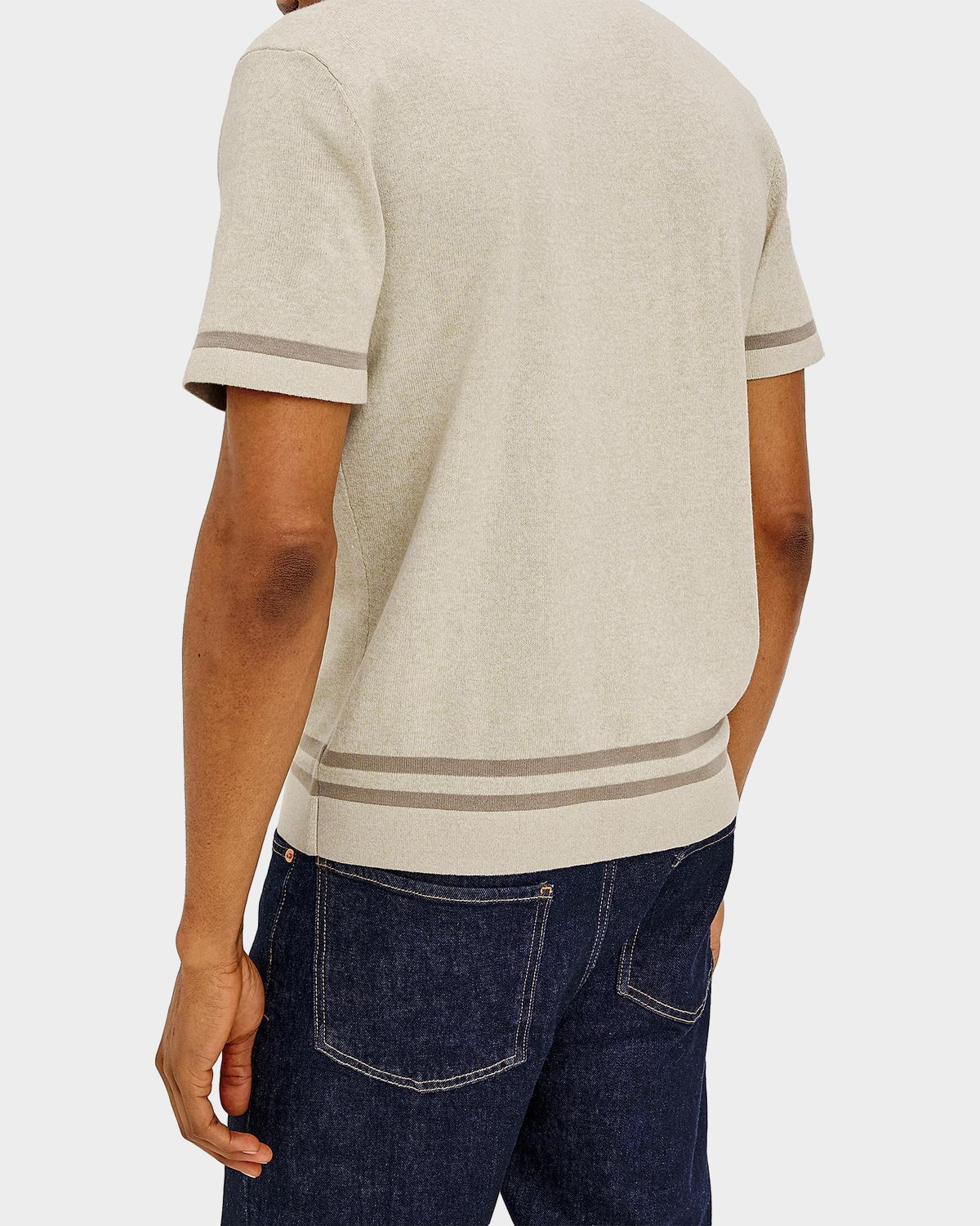Rails Men 's Leo Melange Short-Sleeve Polo Sweater
