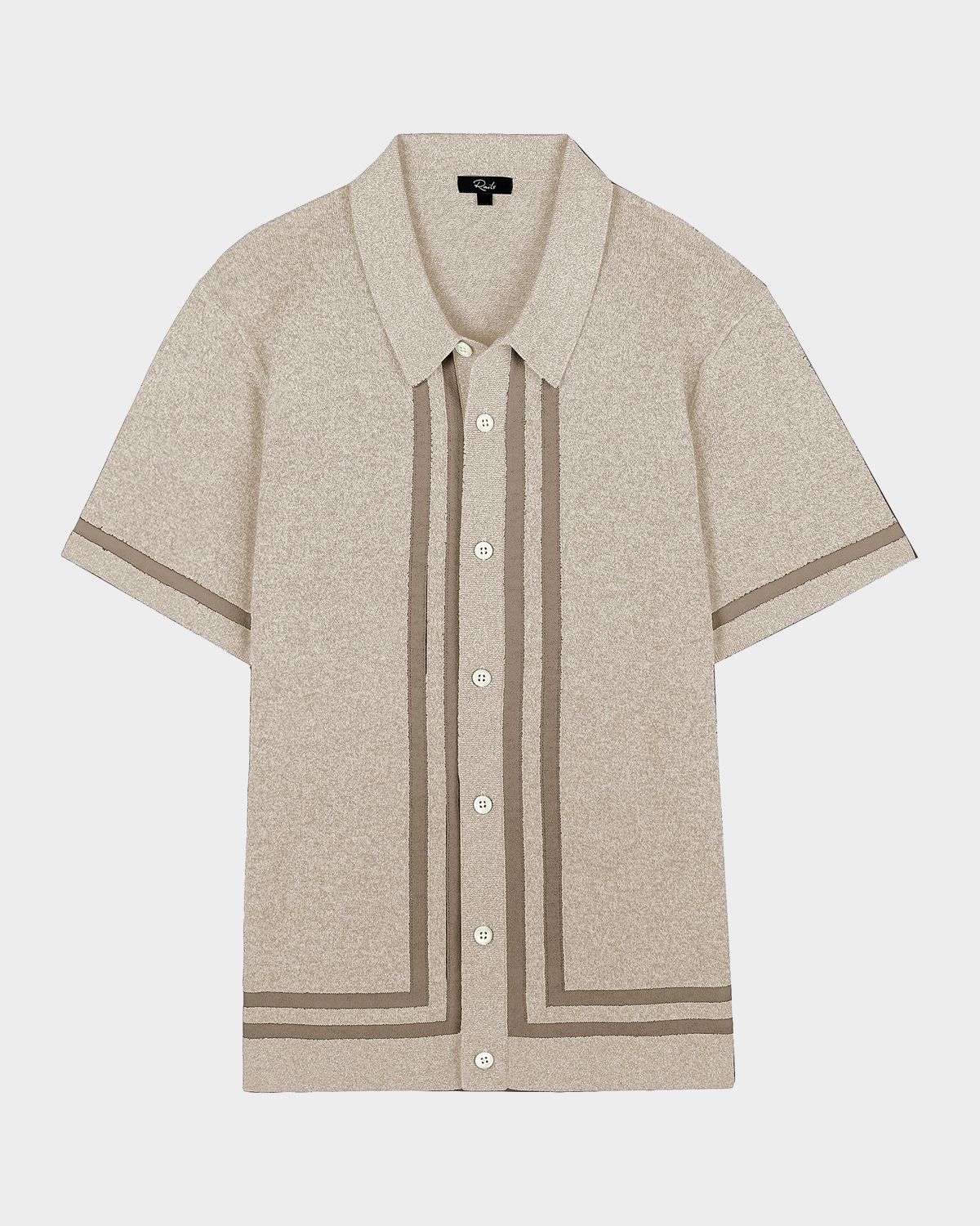 Rails Men 's Leo Melange Short-Sleeve Polo Sweater