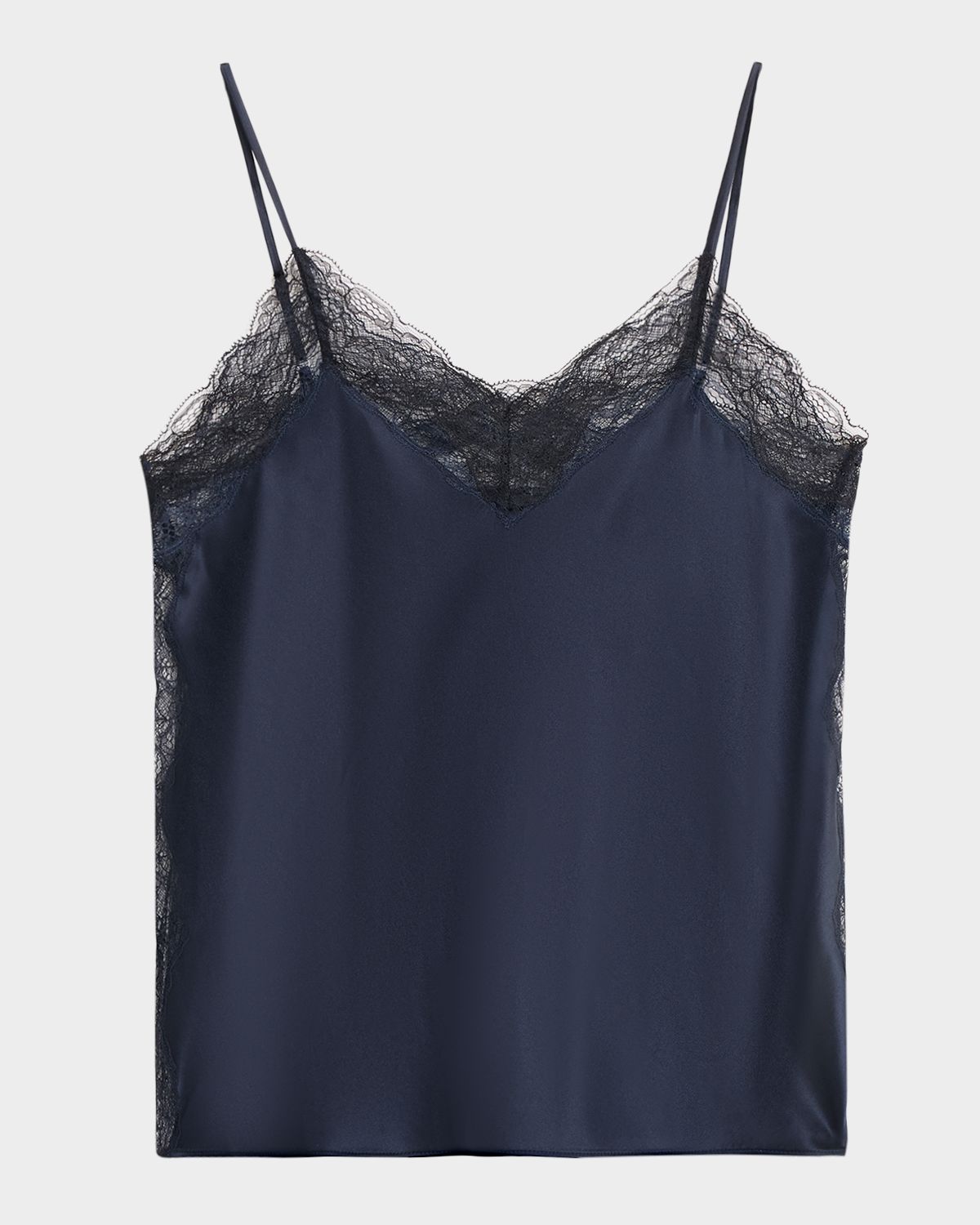 Veronica Beard Johana Silk Lace-Trim Cami