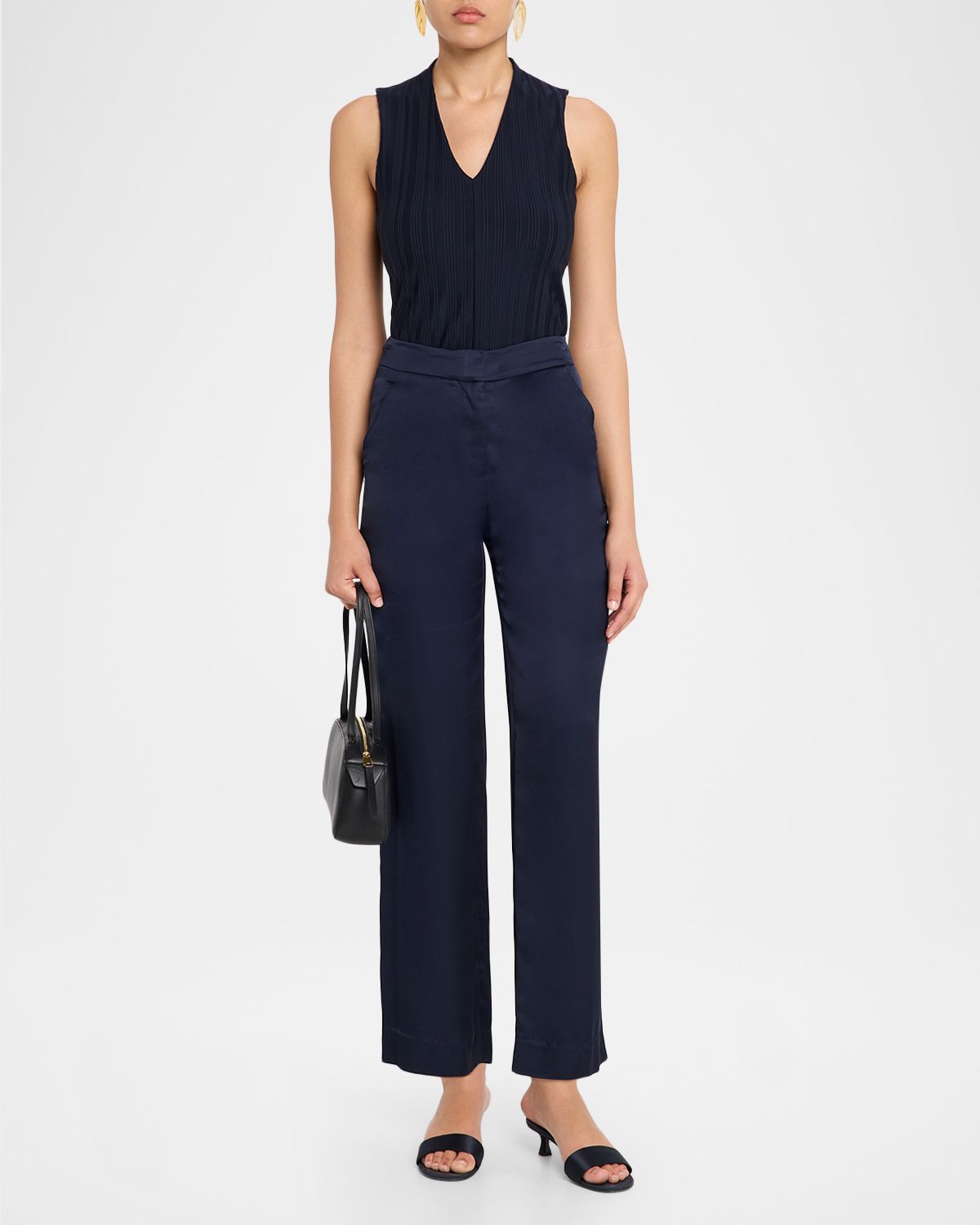 Veronica Beard Brixton Straight-Leg Pants