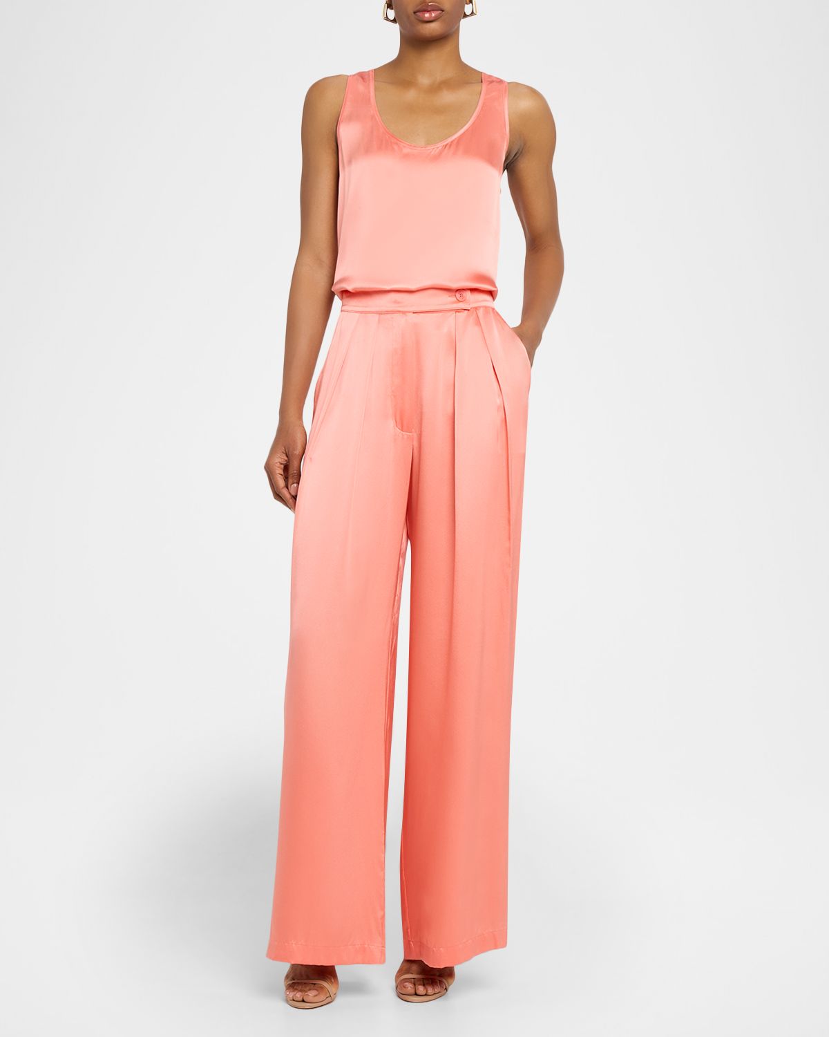 Sablyn Brooke Pleated Silk Trousers