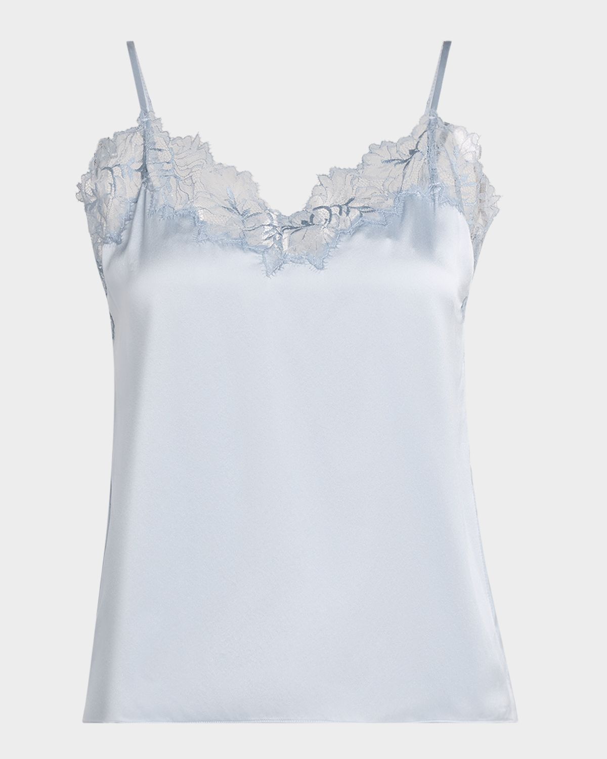 Sablyn Bobbi Lace-Trim Silk Cami