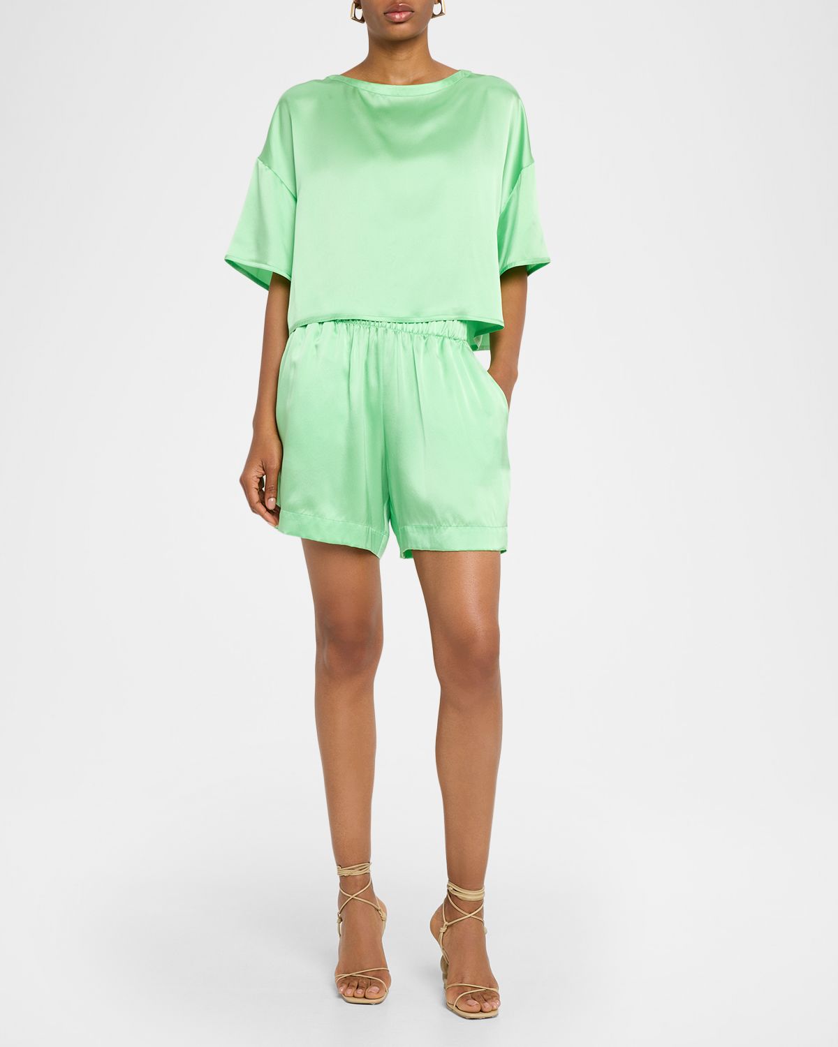 Sablyn Daria B Relaxed Crewneck Silk Tee