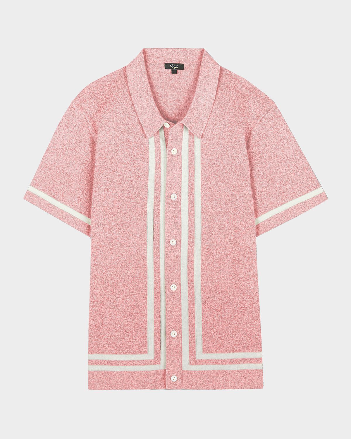 Rails Men 's Leo Melange Knit Short-Sleeve Shirt