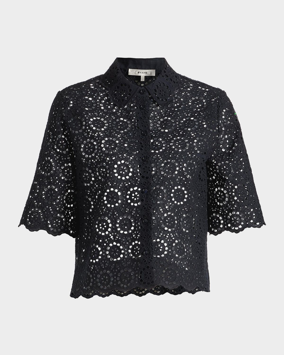 FRAME The Petal Eyelet Blouse