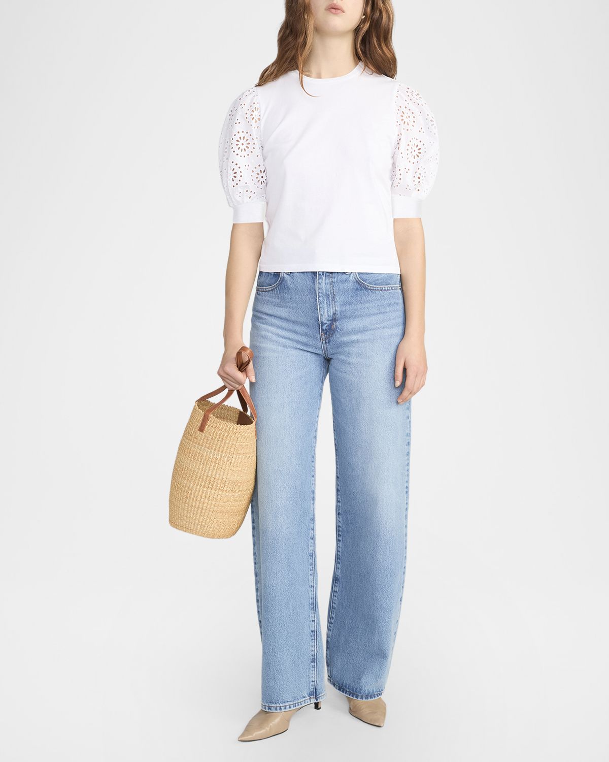 FRAME The Solstice Eyelet Tee