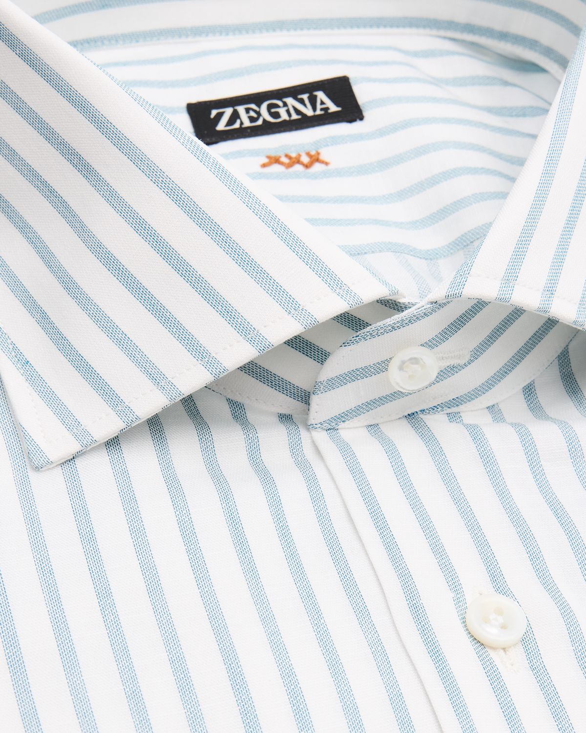 ZEGNA Men 's Stitched Pinstripe Cotton Dress Shirt