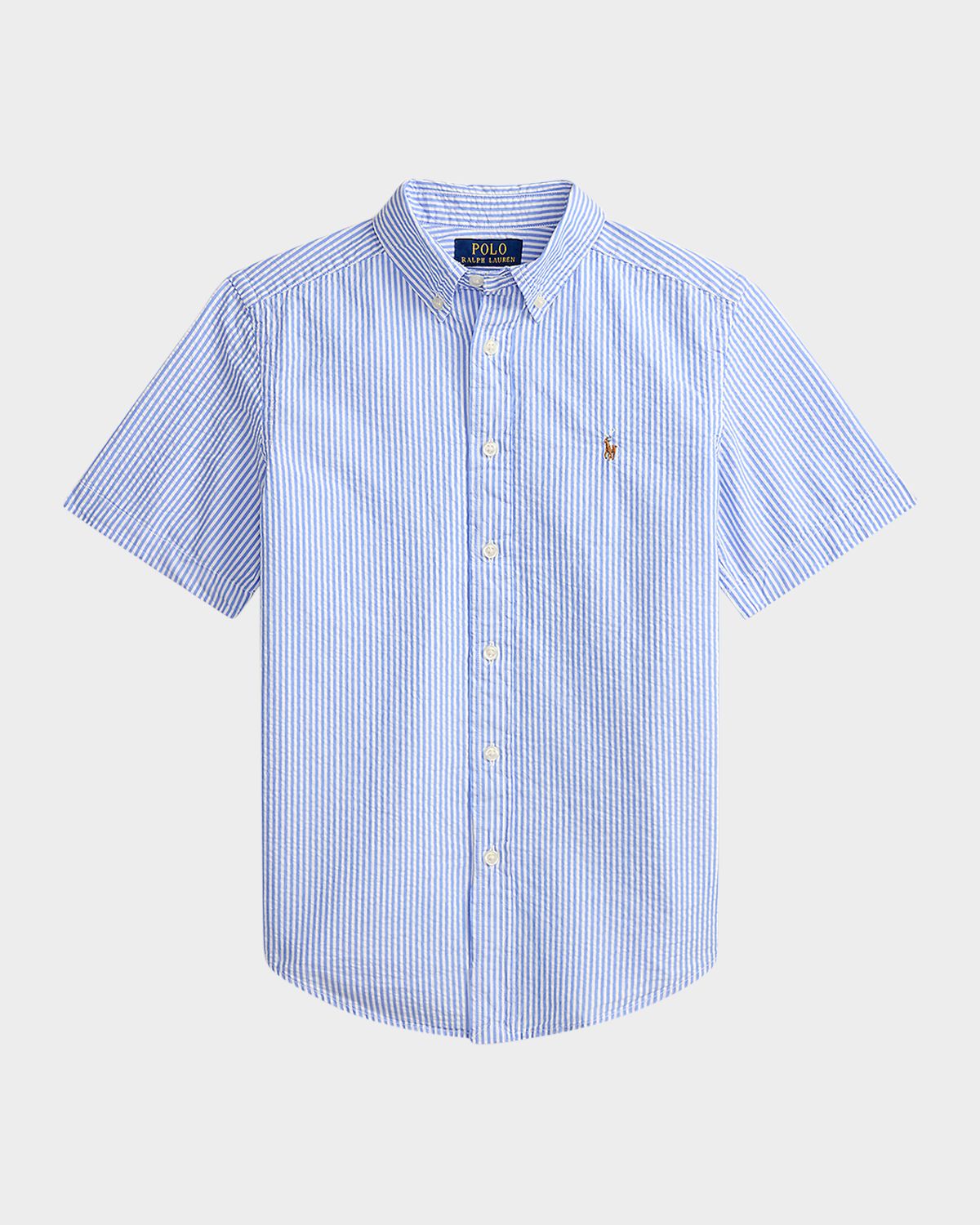 Polo Ralph Lauren Boy 's Striped Cotton Seersucker Shirt, Size S-XL