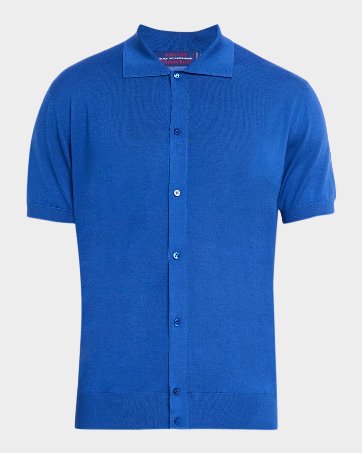 Stefano Ricci Men 's Alpha Yarn Cashmere Short-Sleeve Polo