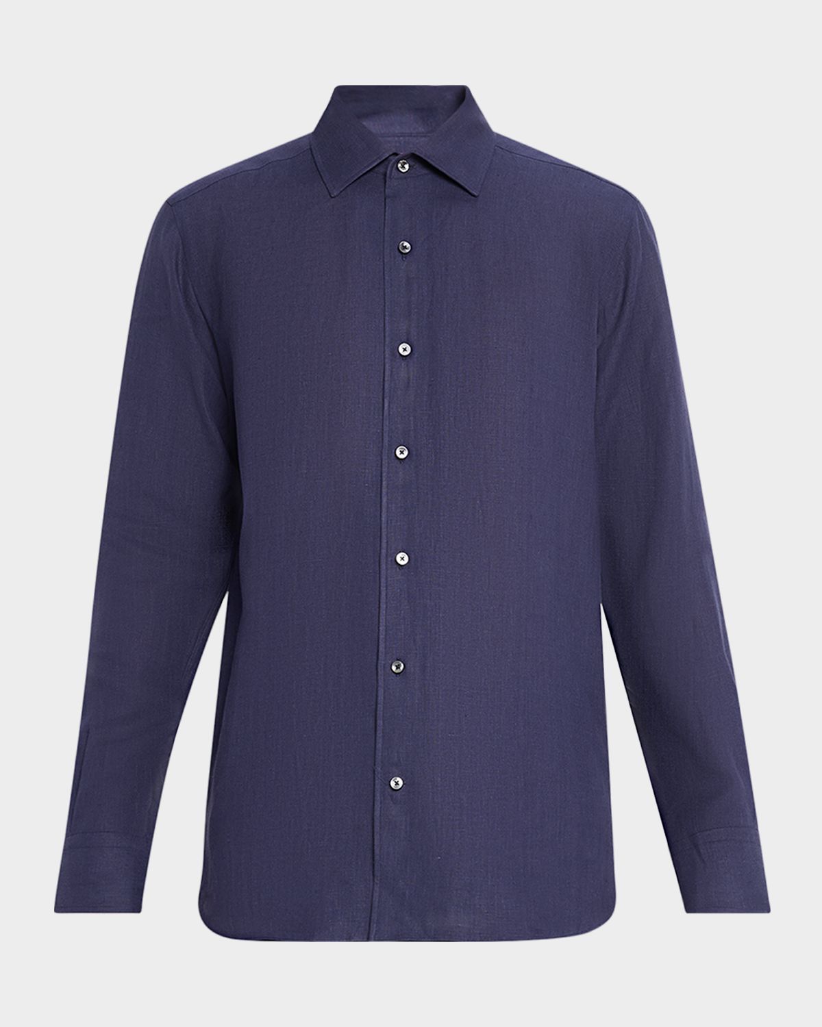 ZEGNA Men 's Oasi Lino Linen Button-Down Shirt