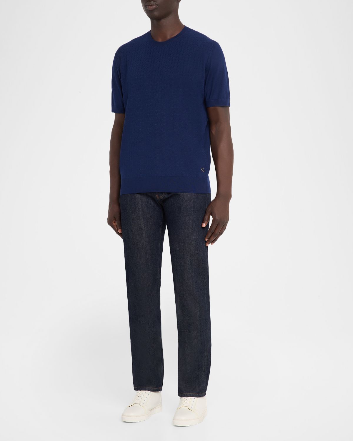 Stefano Ricci Men 's Alpha Yarn Cashmere Short-Sleeve T-Shirt