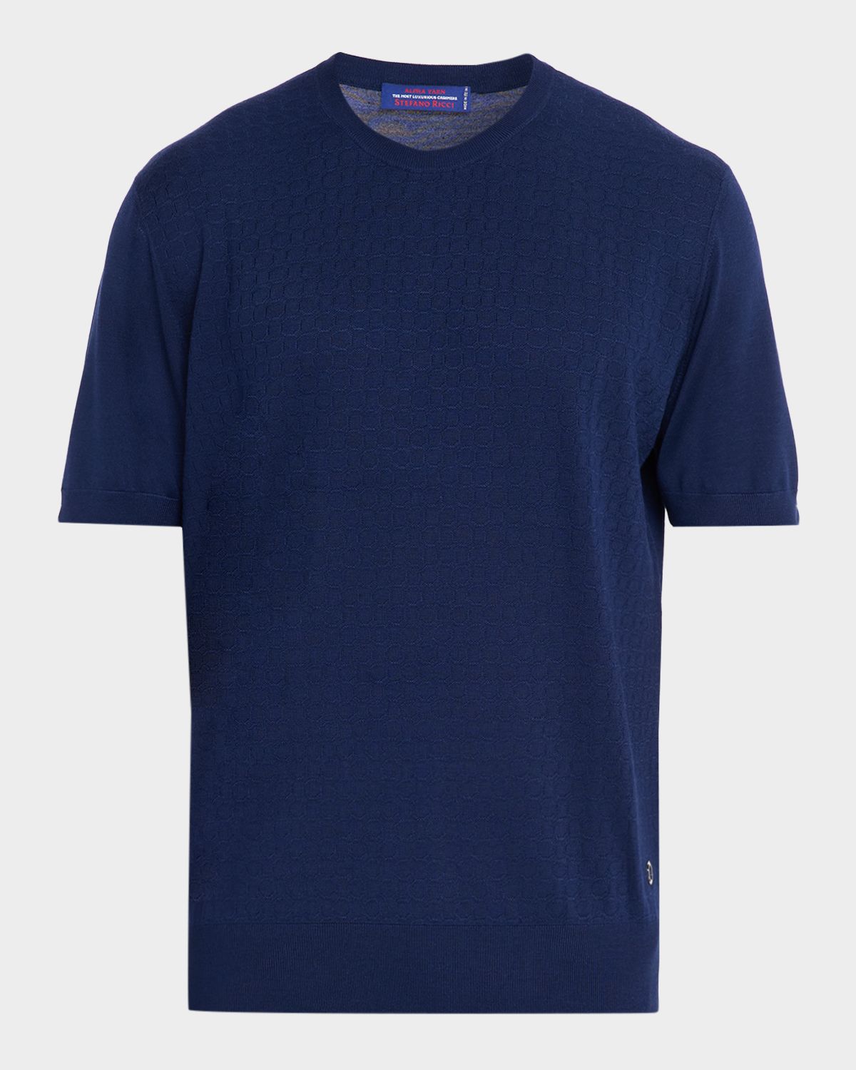 Stefano Ricci Men 's Alpha Yarn Cashmere Short-Sleeve T-Shirt