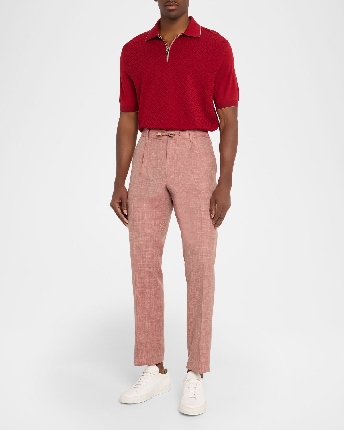 Stefano Ricci Men 's Linen-Blend Drawstring Trousers