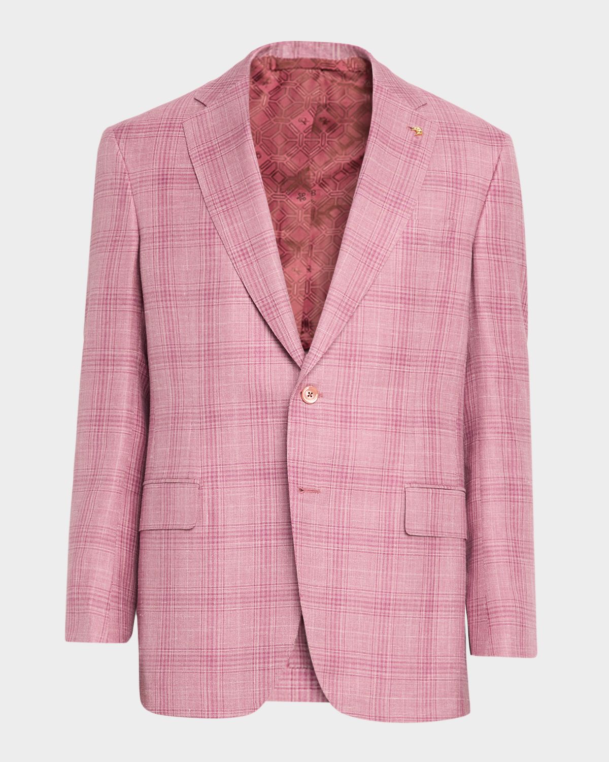 Stefano Ricci Men 's Wool, Silk and Linen Tonal Plaid Sport Coat