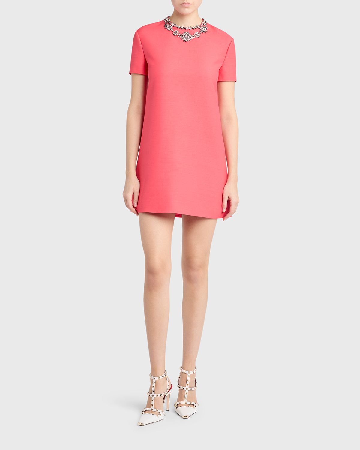 Valentino Garavani Crystal Embroidered Wool-Silk Mini Dress | Thumbnail 5 Valentino Garavani Crystal Embroidered Wool-Silk Mini Dress | Thumbnail 5