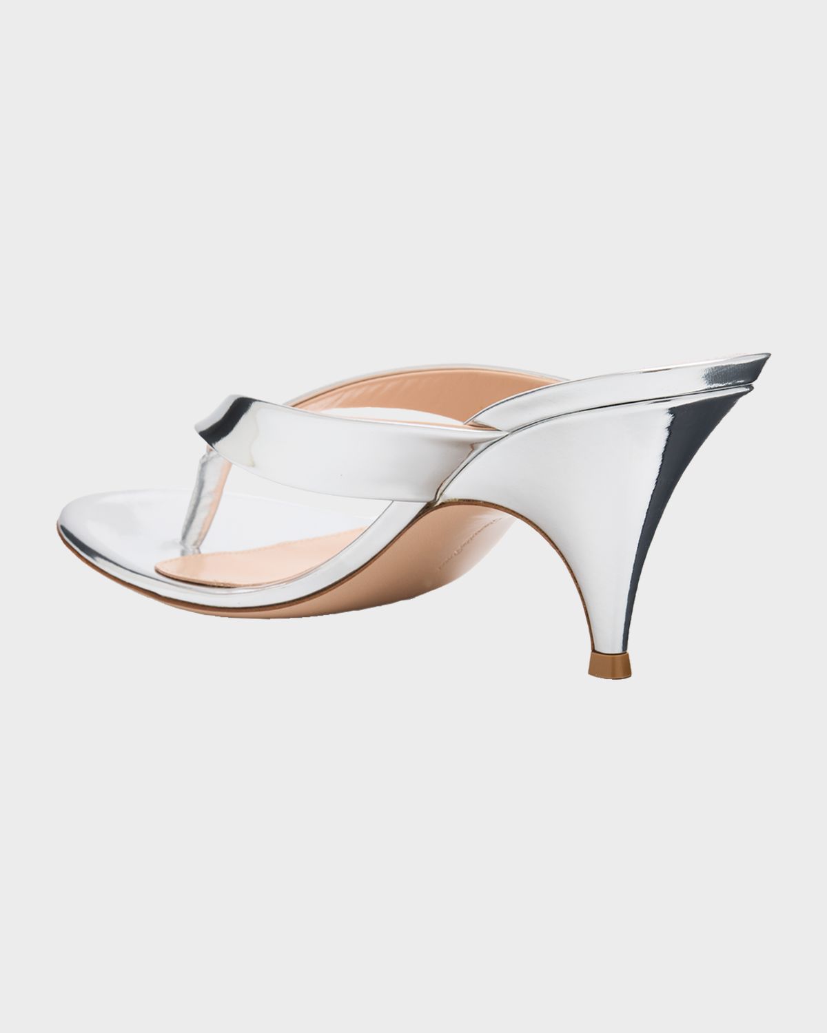 Gianvito Rossi 70mm Metallic Leather Thong Sandals | Thumbnail 3 Gianvito Rossi 70mm Metallic Leather Thong Sandals | Thumbnail 3