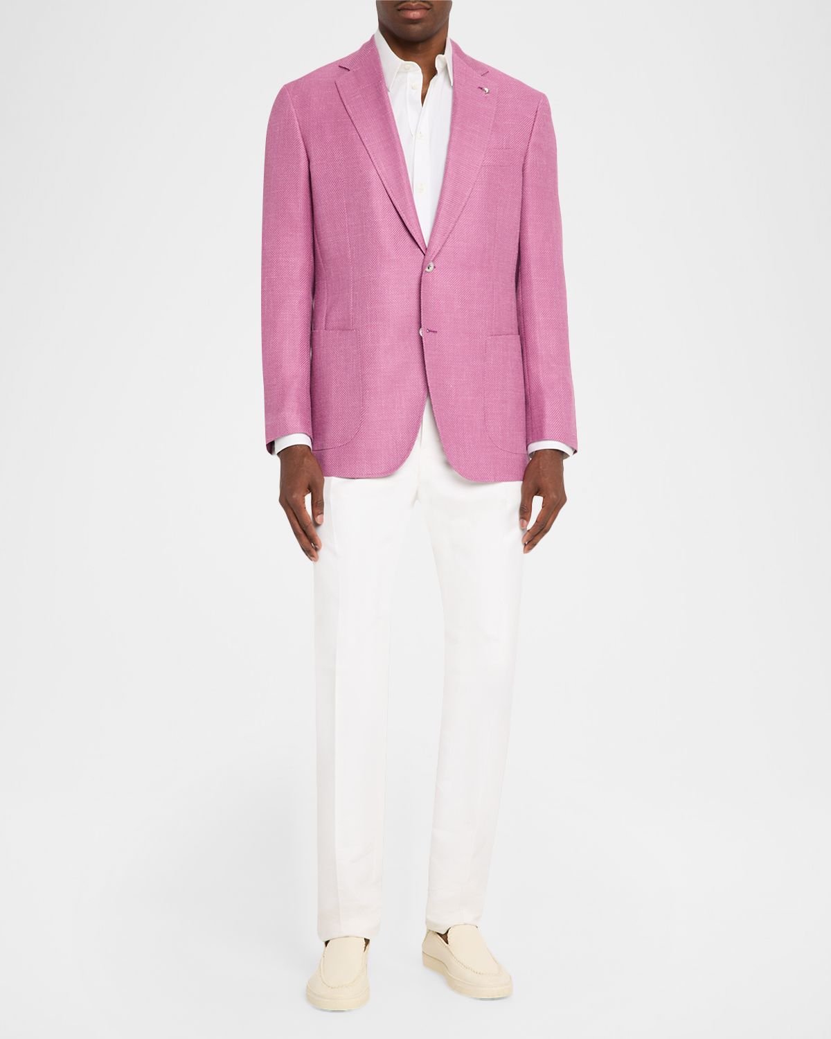 Stefano Ricci Men 's Solid Textured Single-Breasted Sport Coat