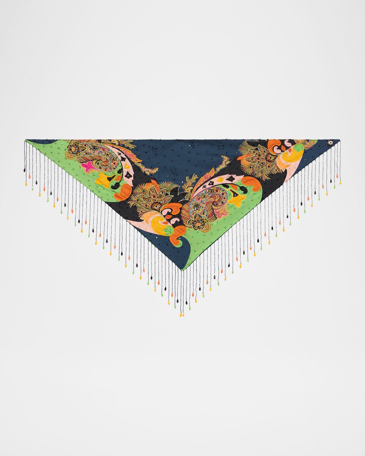 Etro Embroidered Paisley-Print Fringe Scarf | Thumbnail 4