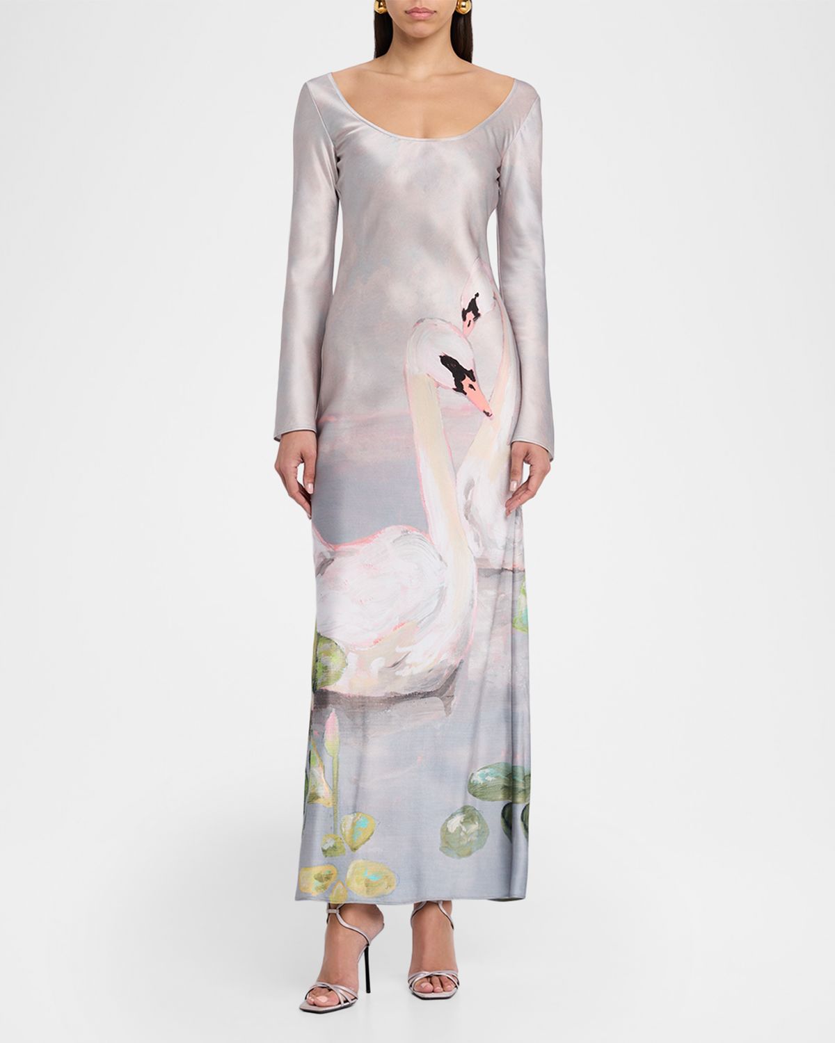 Acler Callaly Satin Maxi Dress