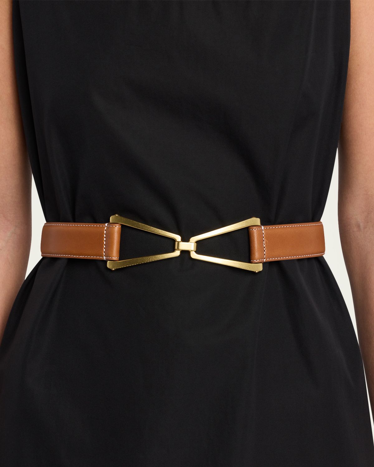 Veronica Beard V Leather Belt
