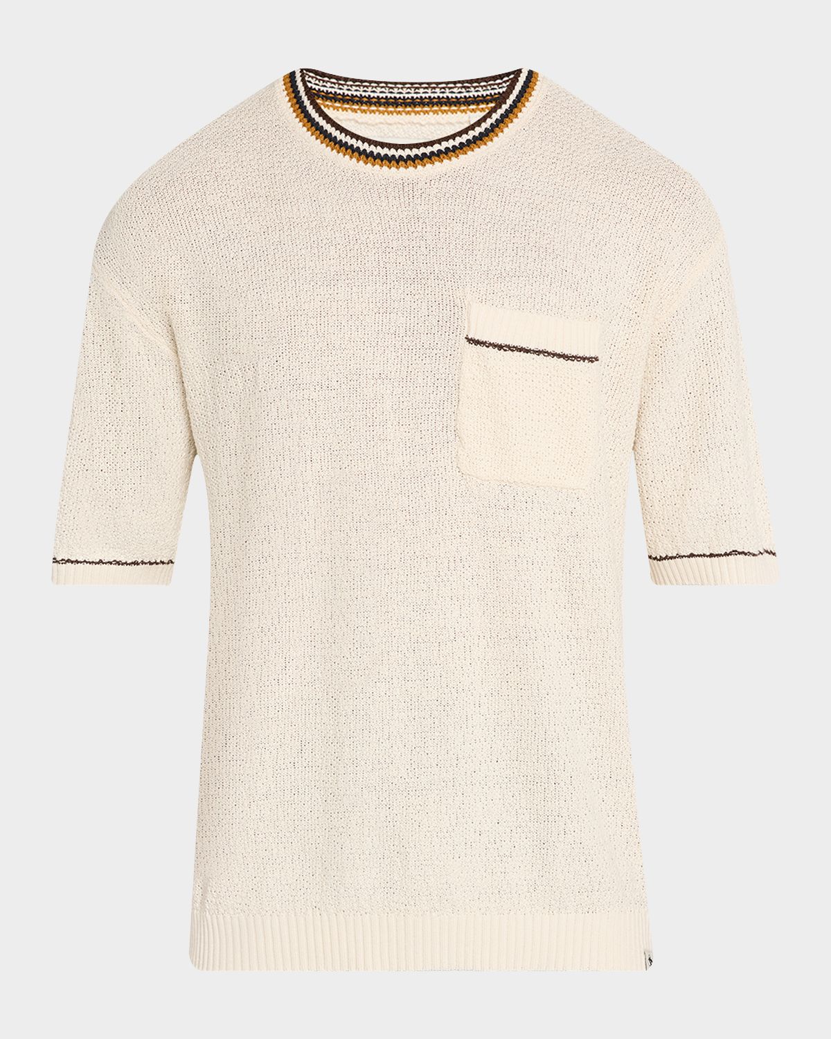 Scotch & Soda Men 's Cotton-Blend Knit Short-Sleeve Sweater