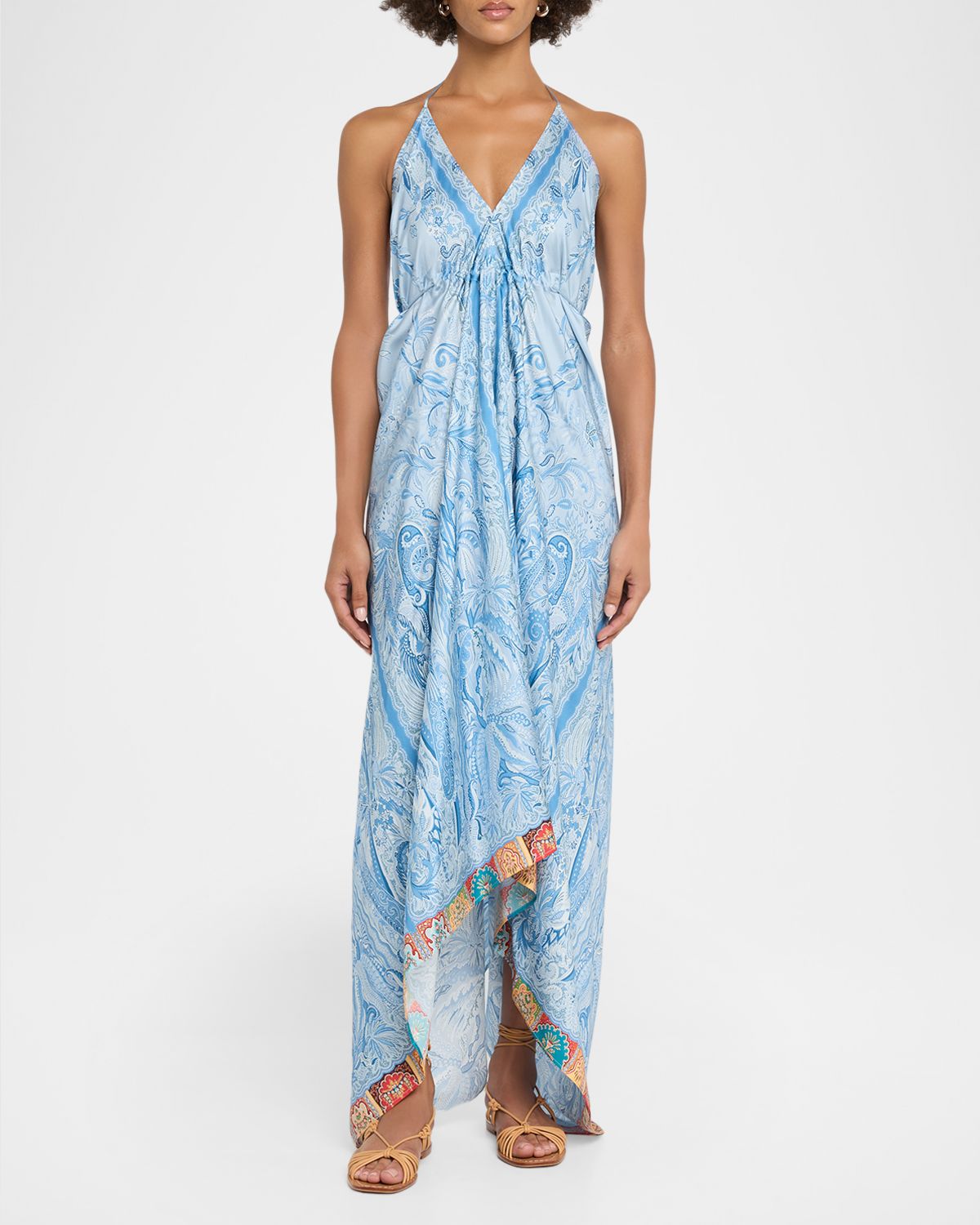 Etro Paisley Silk Asymmetric Maxi Dress Coverup | Thumbnail 2 Etro Paisley Silk Asymmetric Maxi Dress Coverup | Thumbnail 2