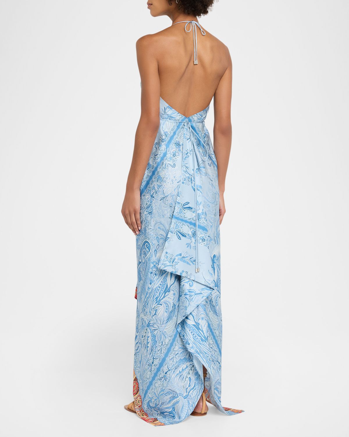 Etro Paisley Silk Asymmetric Maxi Dress Coverup | Thumbnail 3 Etro Paisley Silk Asymmetric Maxi Dress Coverup | Thumbnail 3