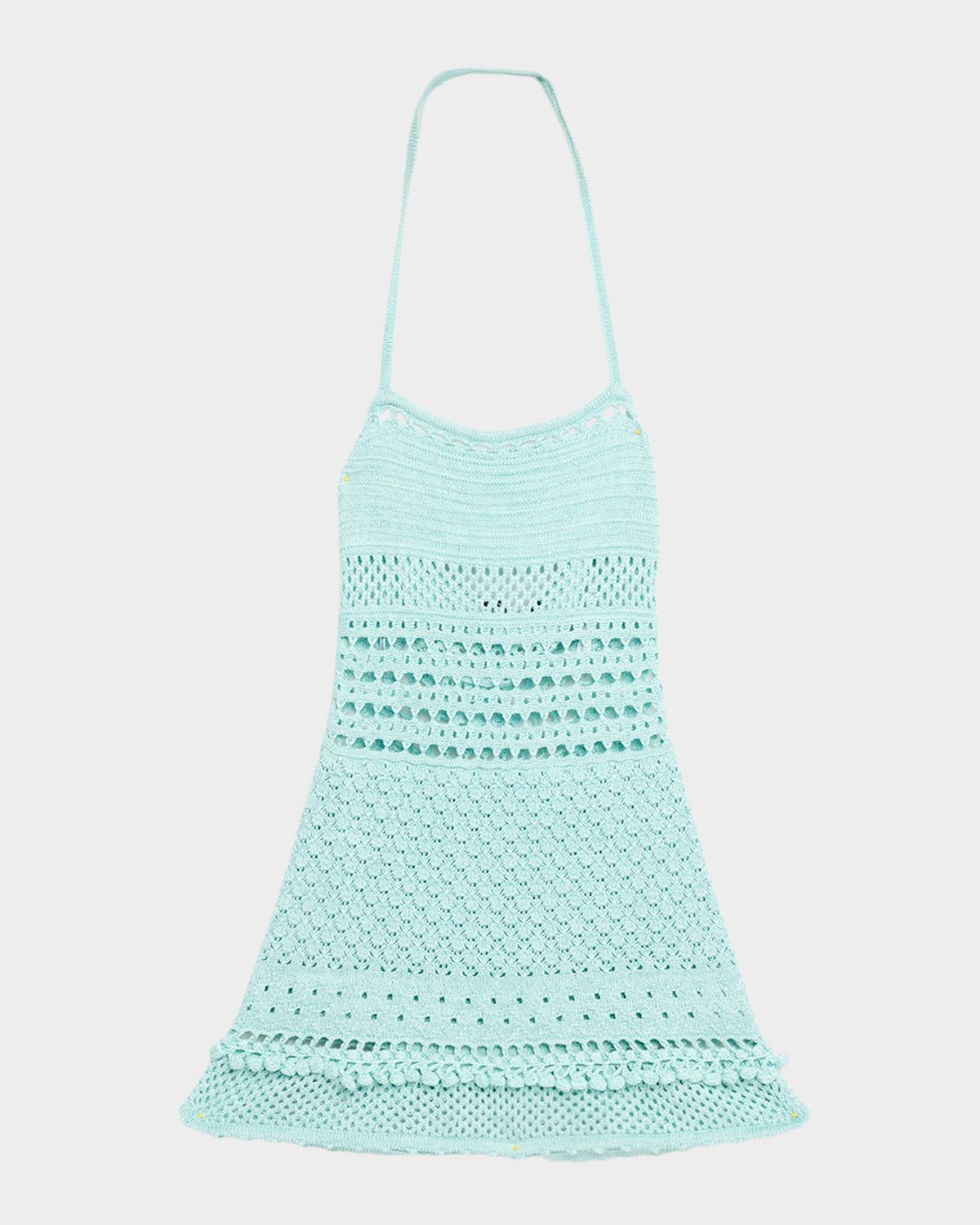 Retrofete Saffy Crochet Halter Mini Dress