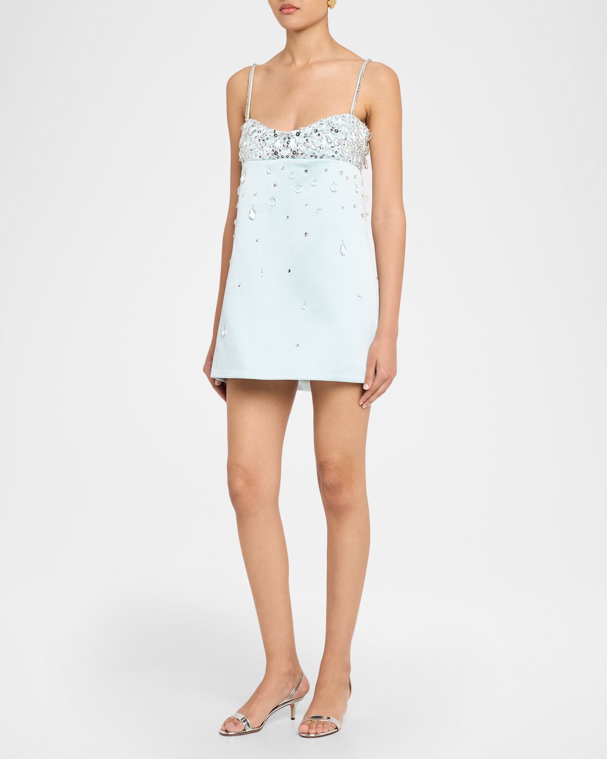 Retrofete Lorelai Embellished Satin Mini Dress