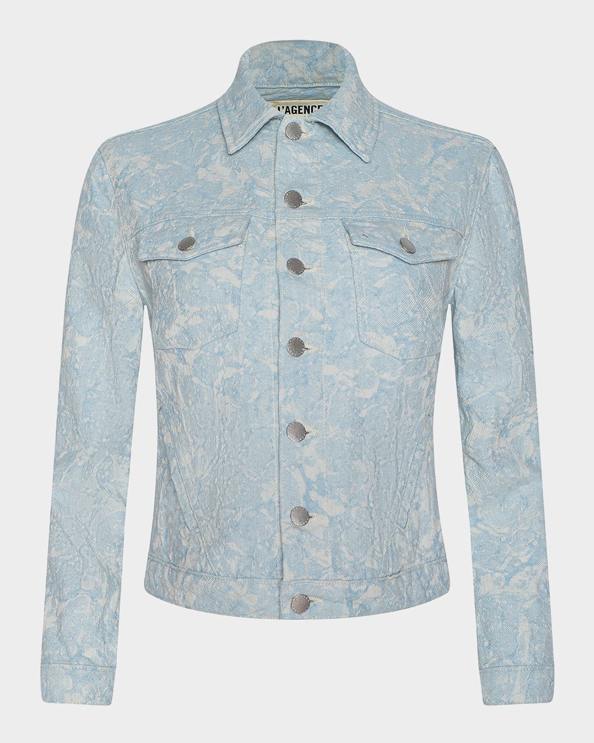 L 'Agence Maven Slim Floral Denim Jacket