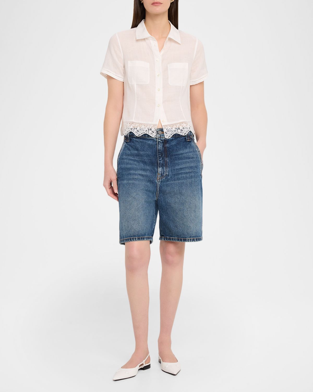 FRAME The Embroidered Seaside Shirt