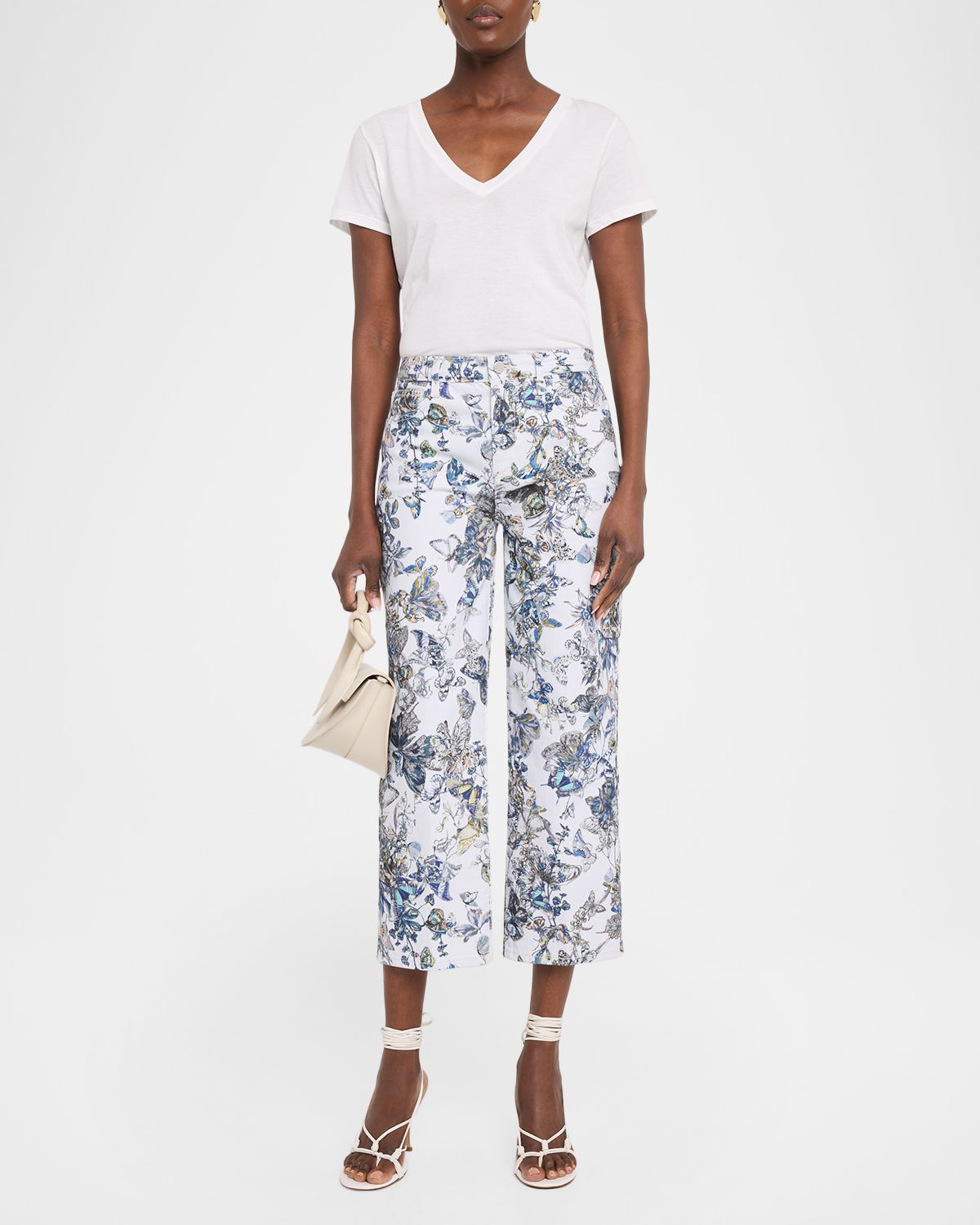 L 'Agence June Ultra-High Rise Straight Cropped Jeans