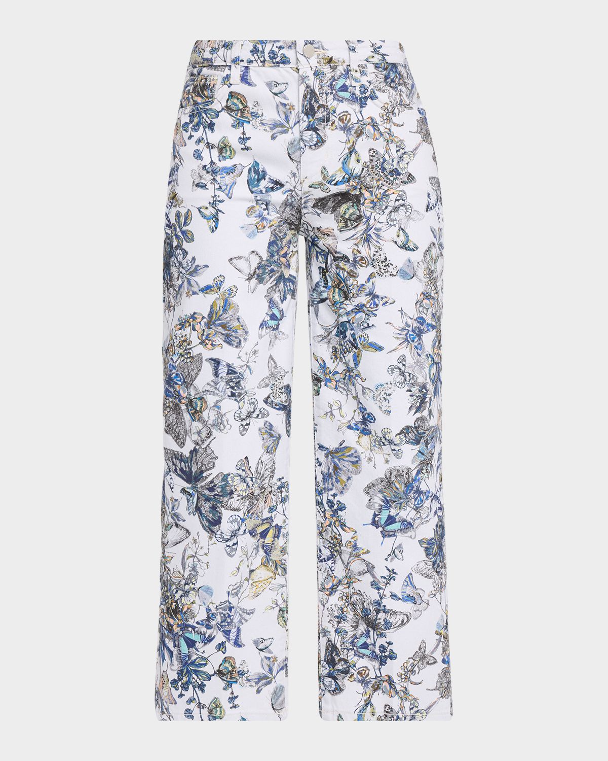 L 'Agence June Ultra-High Rise Straight Cropped Jeans