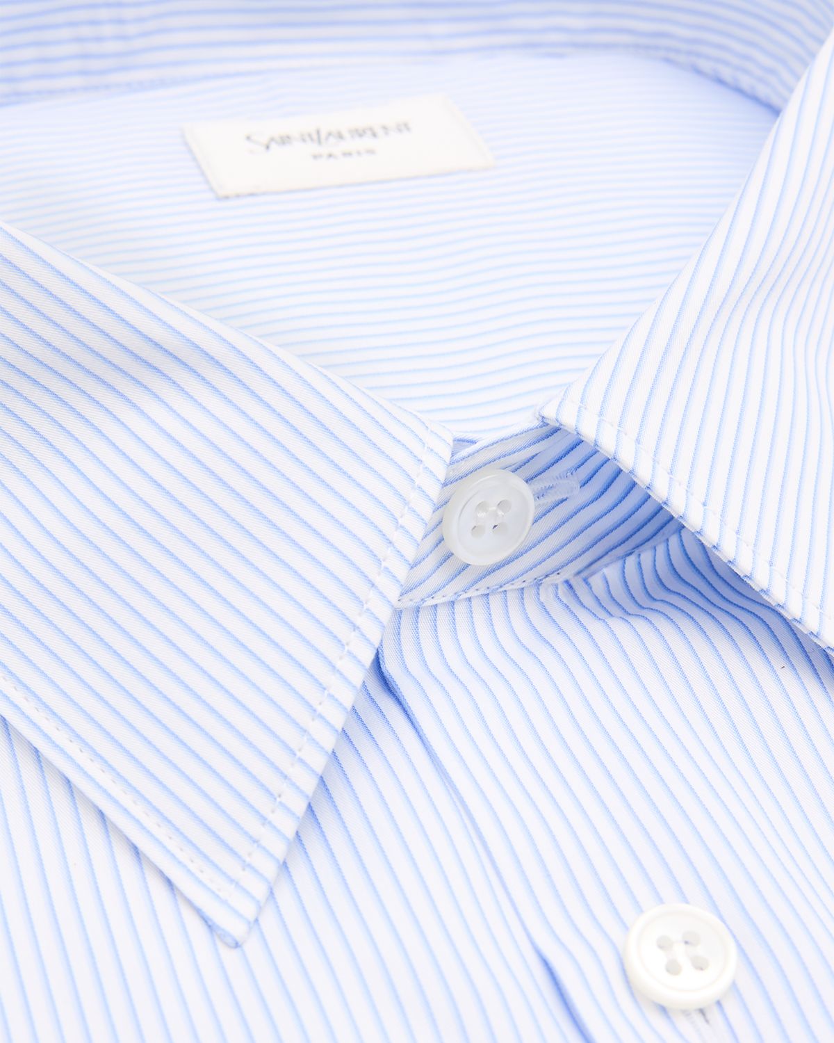 Saint Laurent Men 's Striped Cotton Dress Shirt