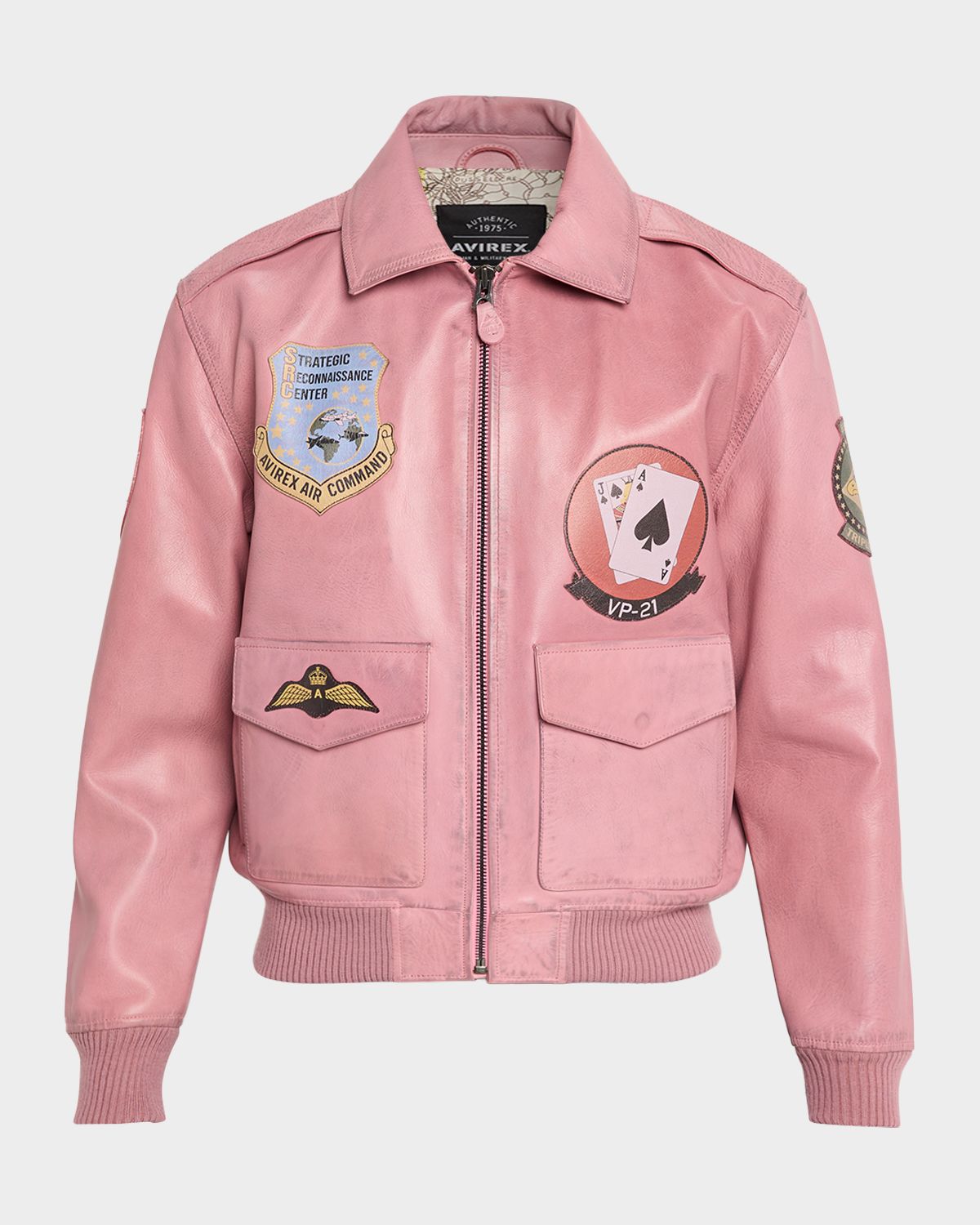 AVIREX Men 's Leather Flight Aviator Jacket