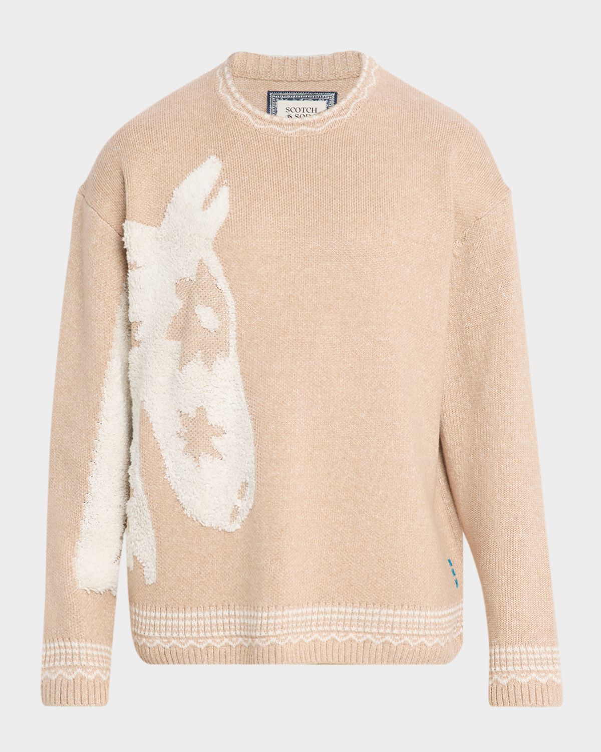 Scotch & Soda Men 's Jacquard Loose Pullover Sweater