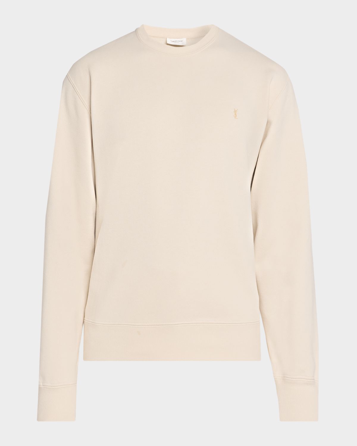 Saint Laurent Men 's Cassandre ogo Crewneck Sweater