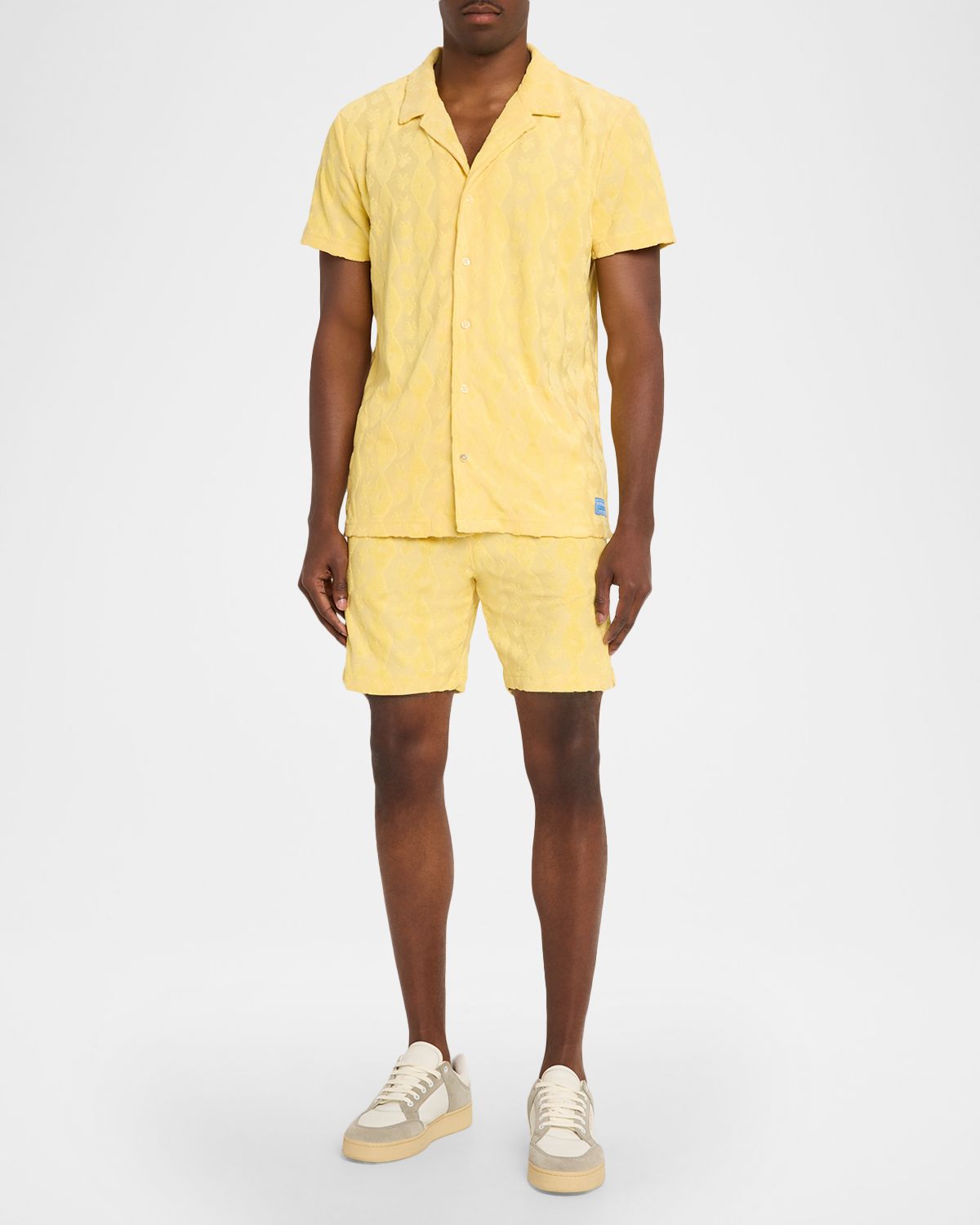 Scotch & Soda Men 's Terry Jacquard Drawstring Shorts