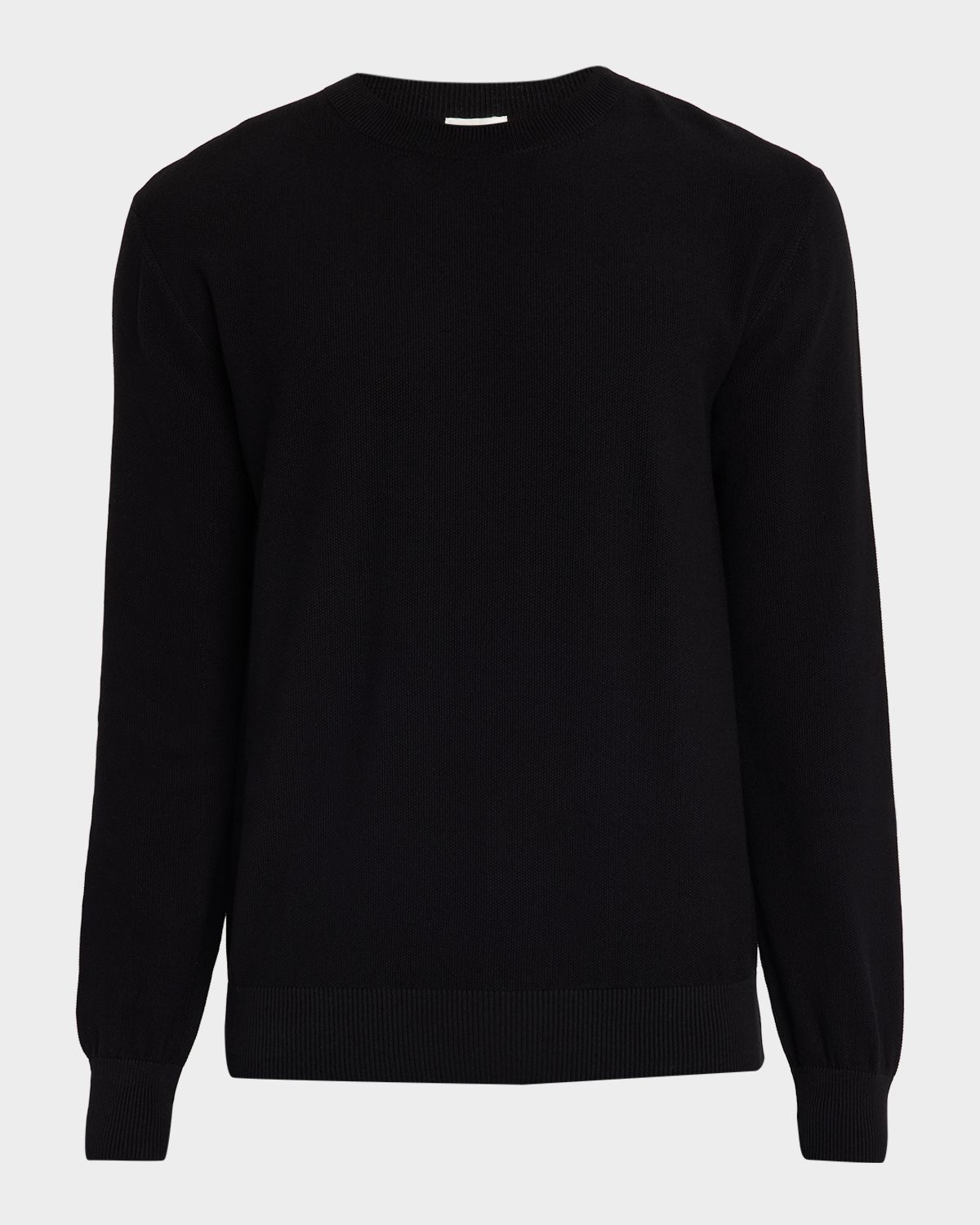 Saint Laurent Men 's Solid Cotton Crewneck Knit Sweater
