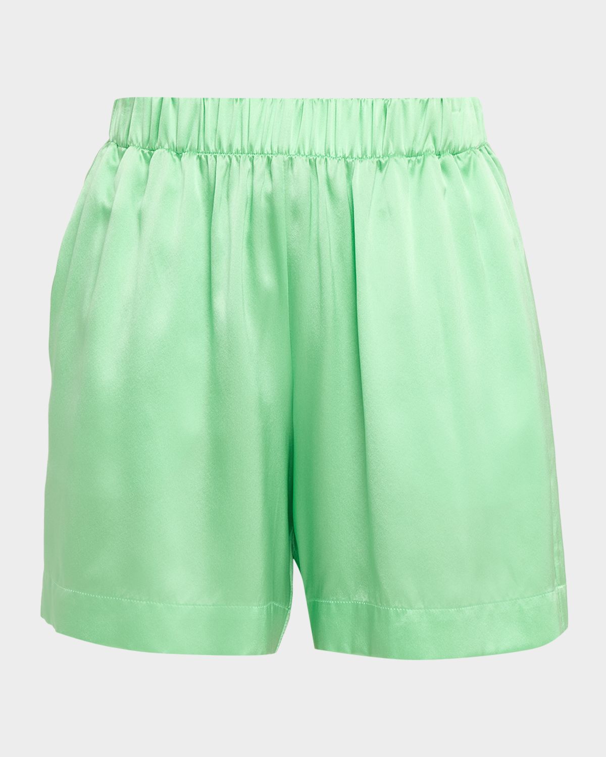 Sablyn Brynn High-Rise Pull-On Silk Shorts