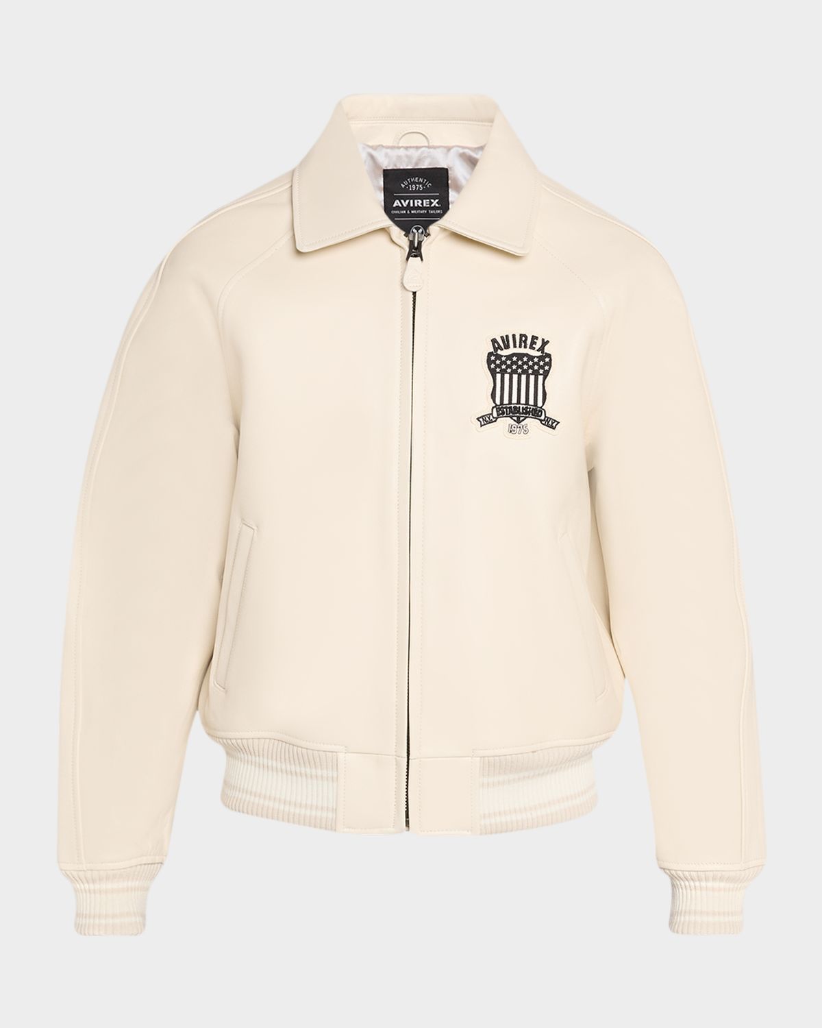AVIREX Men 's Tofu Leather Bomber Jacket