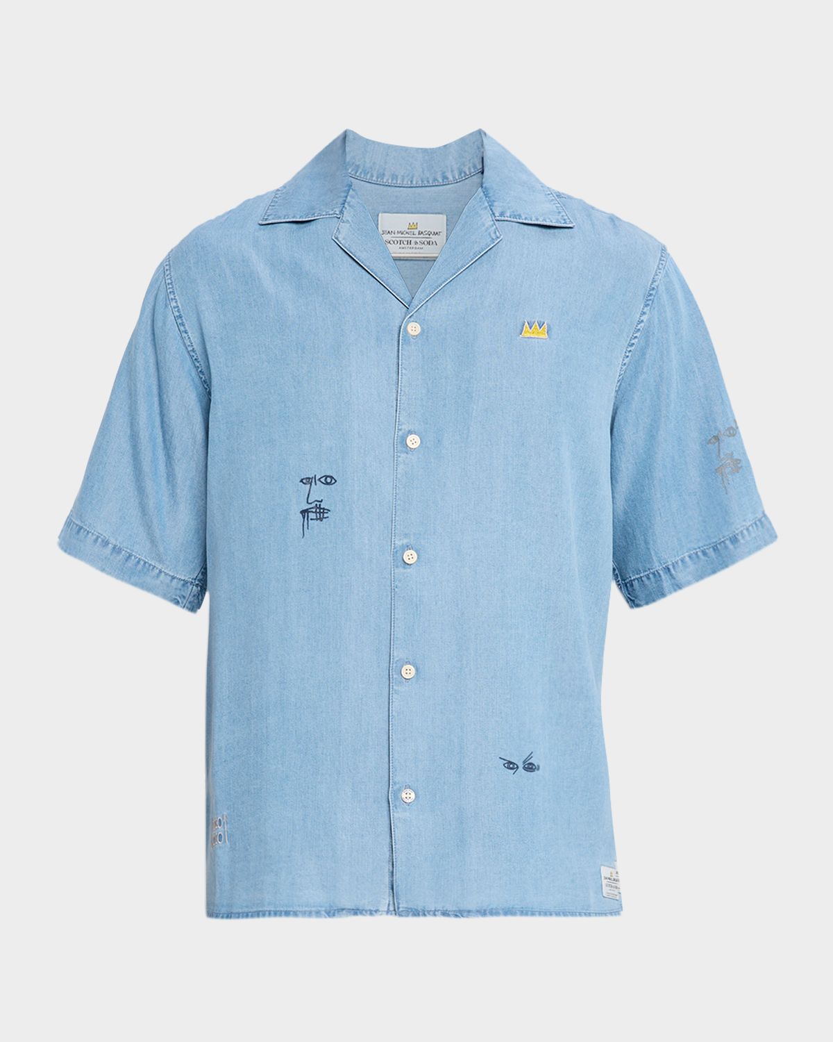 Scotch & Soda x Basquiat Men 's Short-Sleeve Relaxed Shirt
