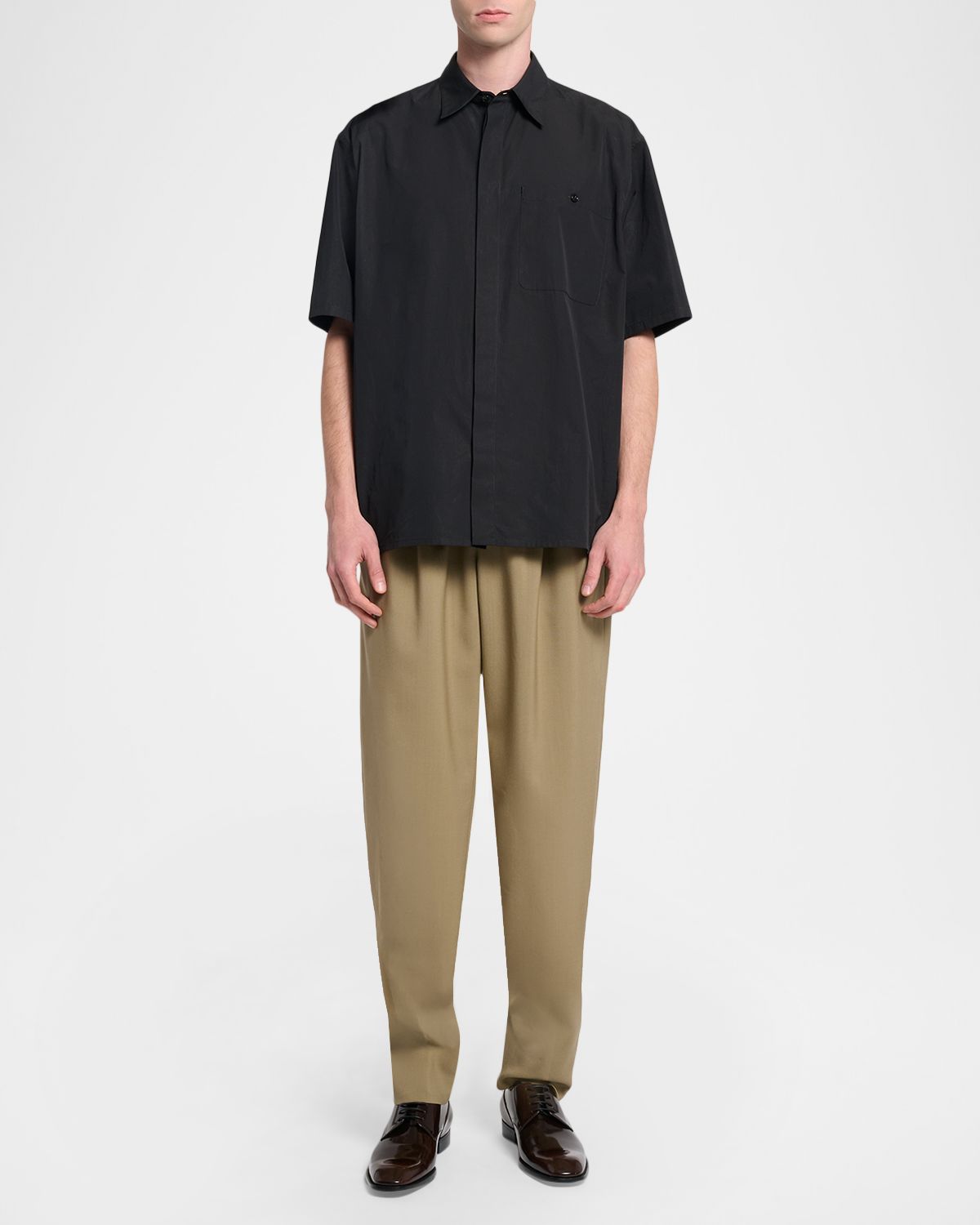 Saint Laurent Men 's Cotton Chemise Short-Sleeve Shirt