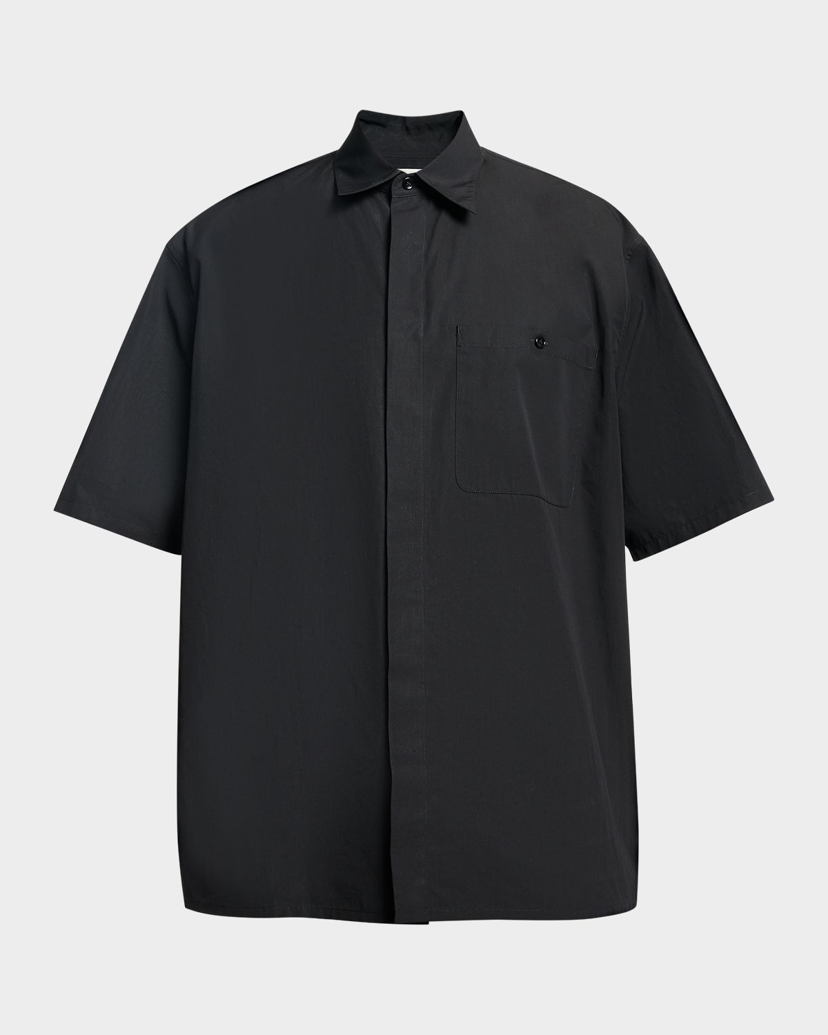 Saint Laurent Men 's Cotton Chemise Short-Sleeve Shirt | Thumbnail 6 Saint Laurent Men 's Cotton Chemise Short-Sleeve Shirt | Thumbnail 6