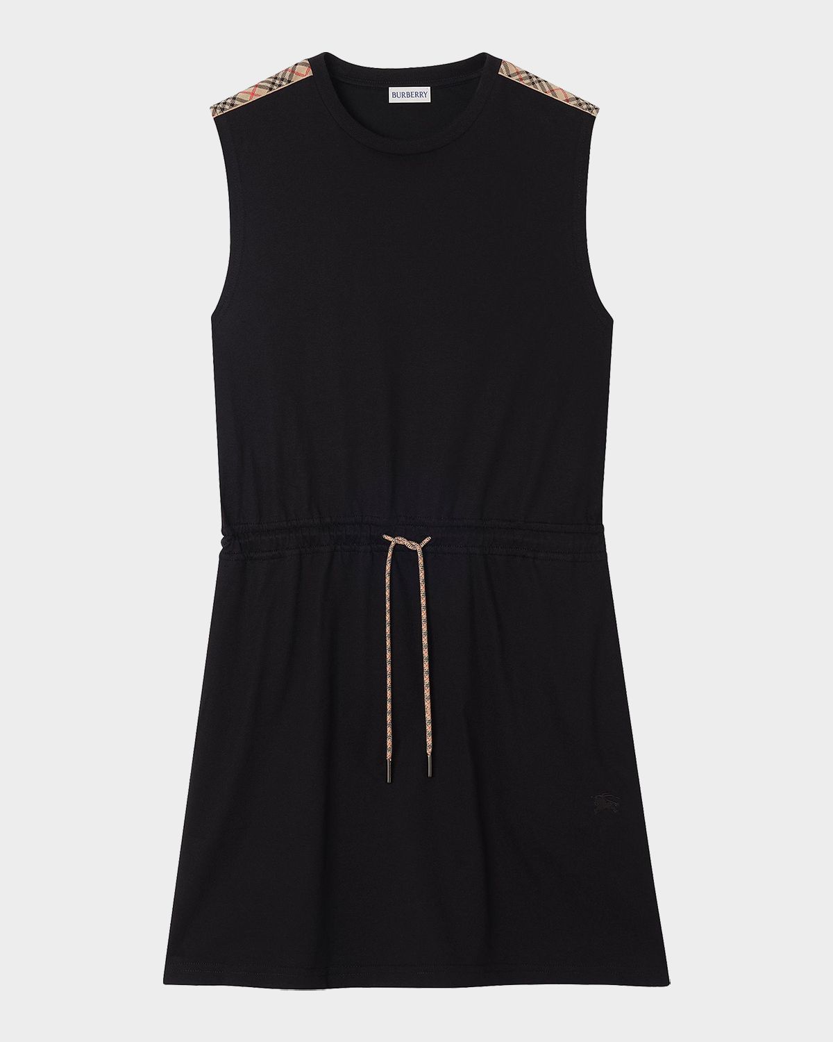 Burberry Tabitha Check-Trim Drawstring Mini Dress | Thumbnail 4 Burberry Tabitha Check-Trim Drawstring Mini Dress | Thumbnail 4