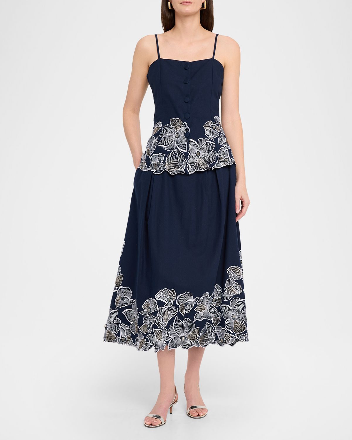 Toccin Eve Embellished Button-Front Top