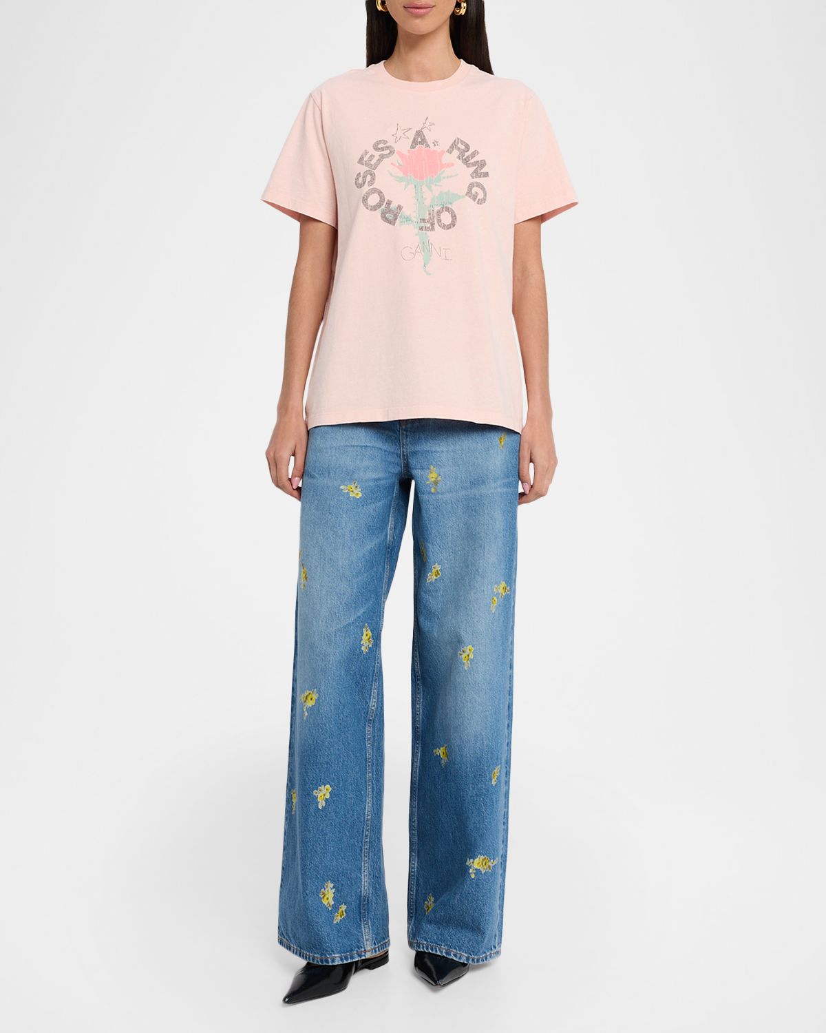 Ganni Crewneck Graphic Tee