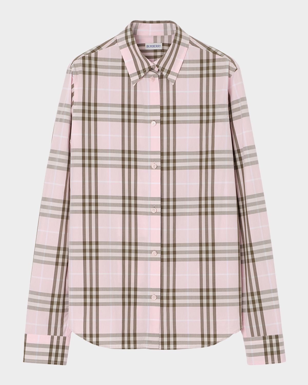 Burberry Emma Check Cotton Poplin Button-Down Shirt